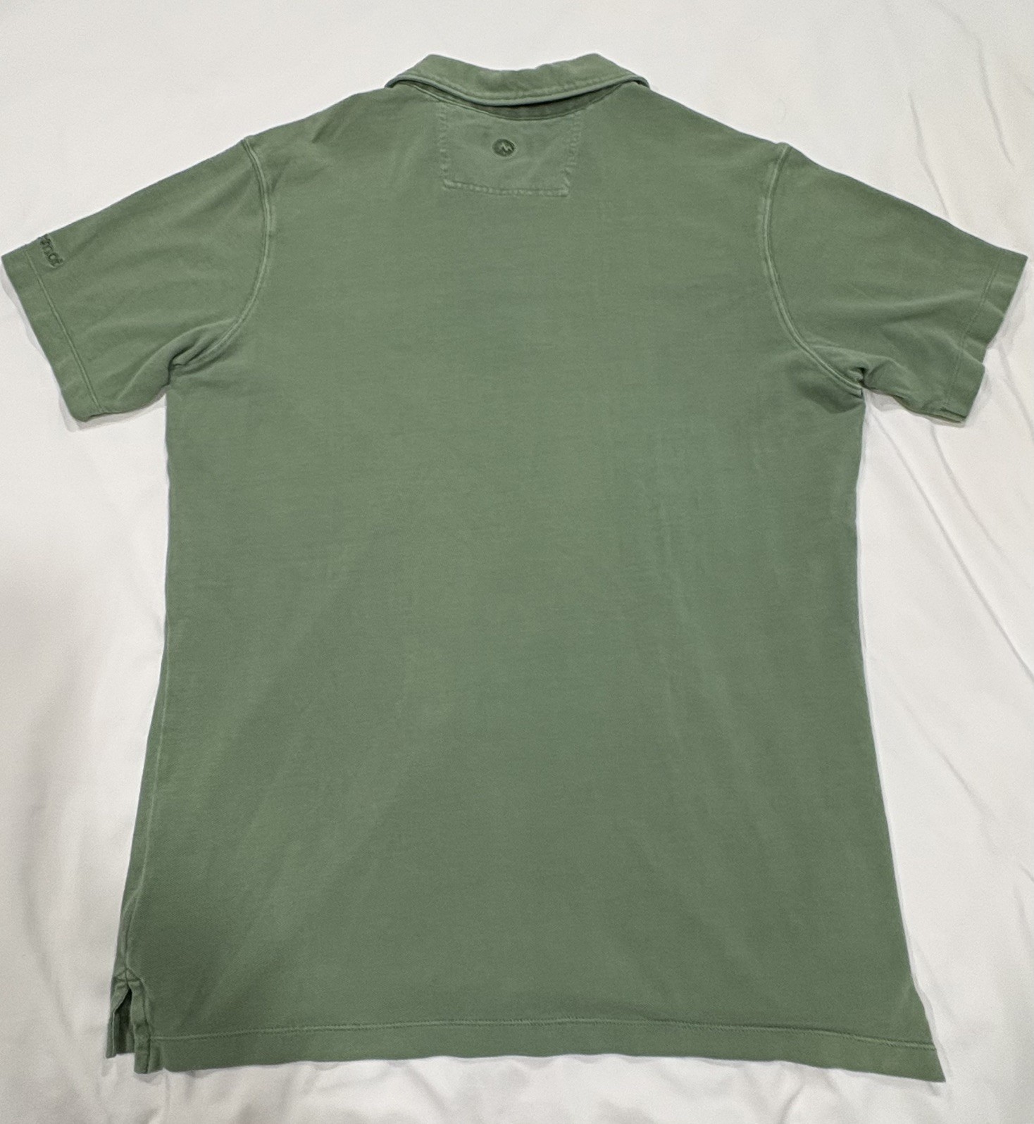 Marmot Carson Polo Button Shirt Men Size M Green, Pocket, Collar
