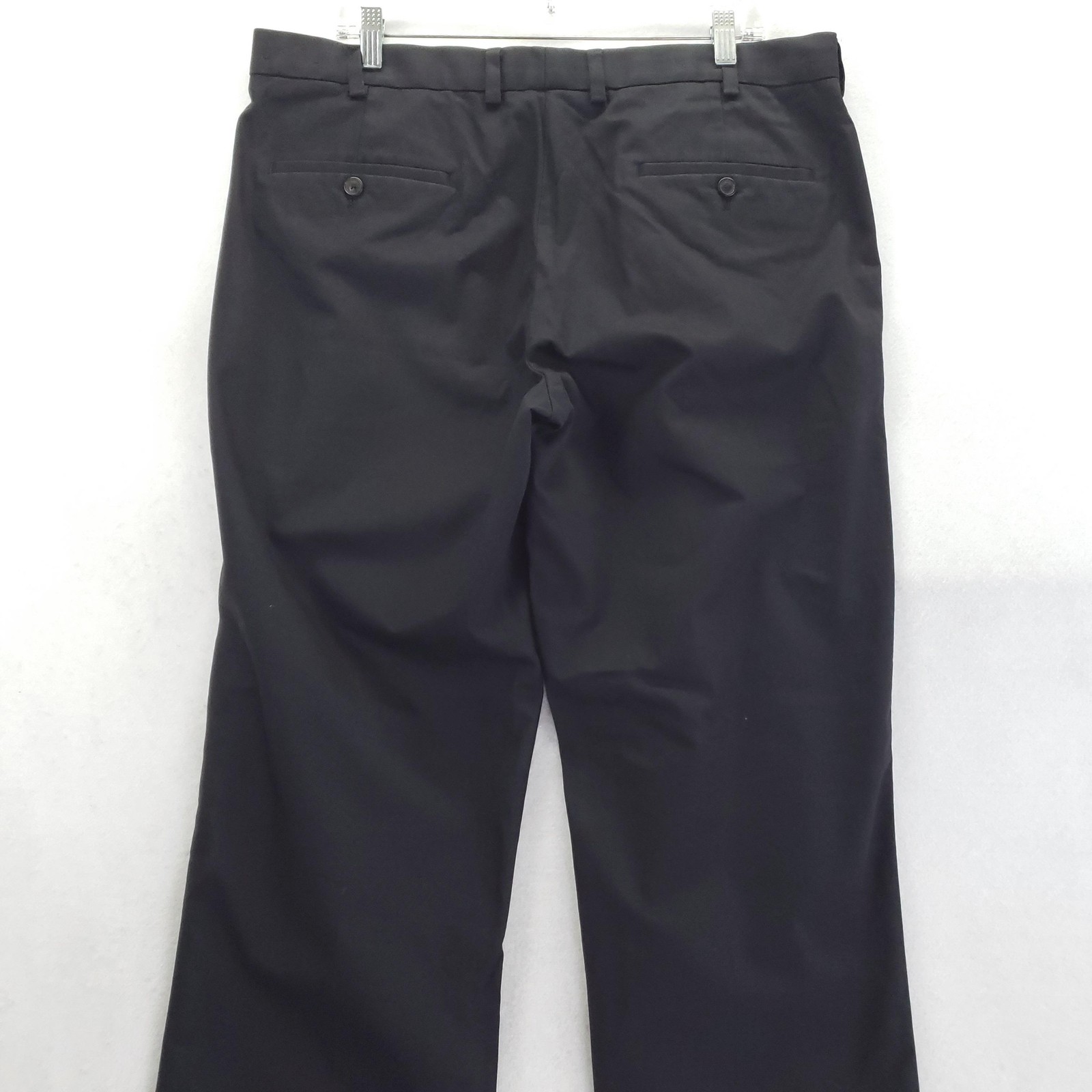 Brooks Brothers Pants Mens 38×32 Black Advantage Clark Fit Stretch Pleated Chino