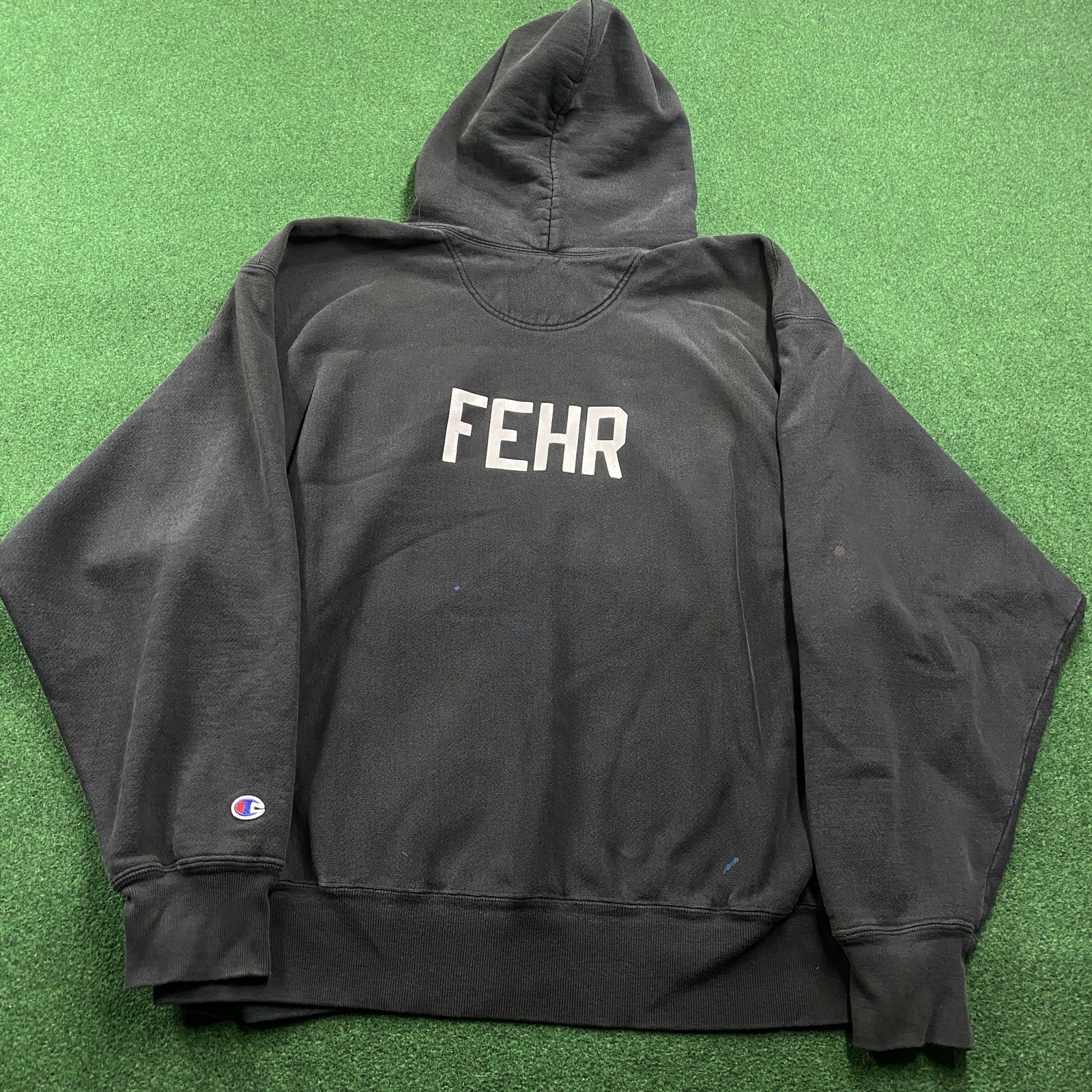 Vintage Champion Track Hoodie Mens XL Black Y2K P Wing Merrill WI Sweatshirt