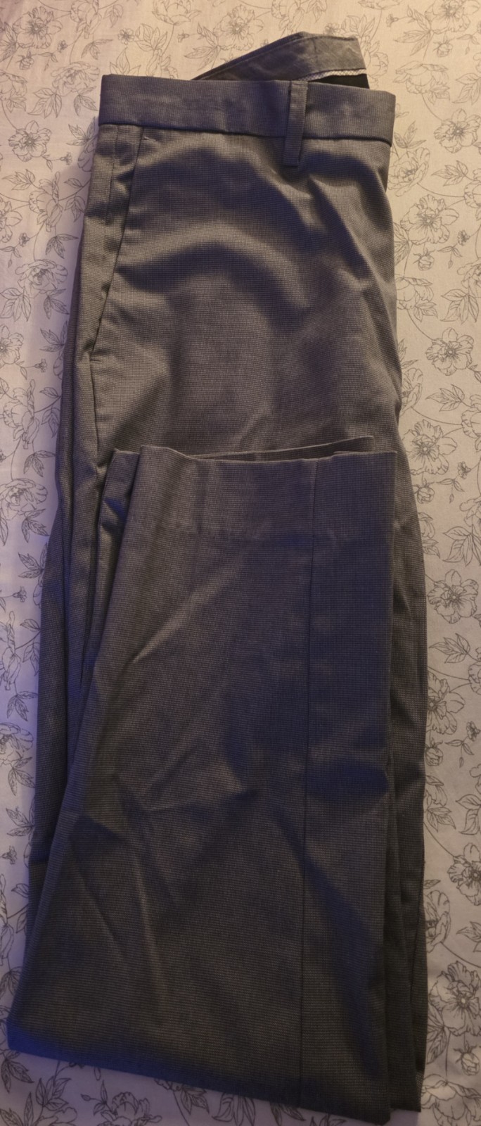 Banana Republic Men’s Gray Dress Pants Slim Fit Cotton Twill Flat Front 31