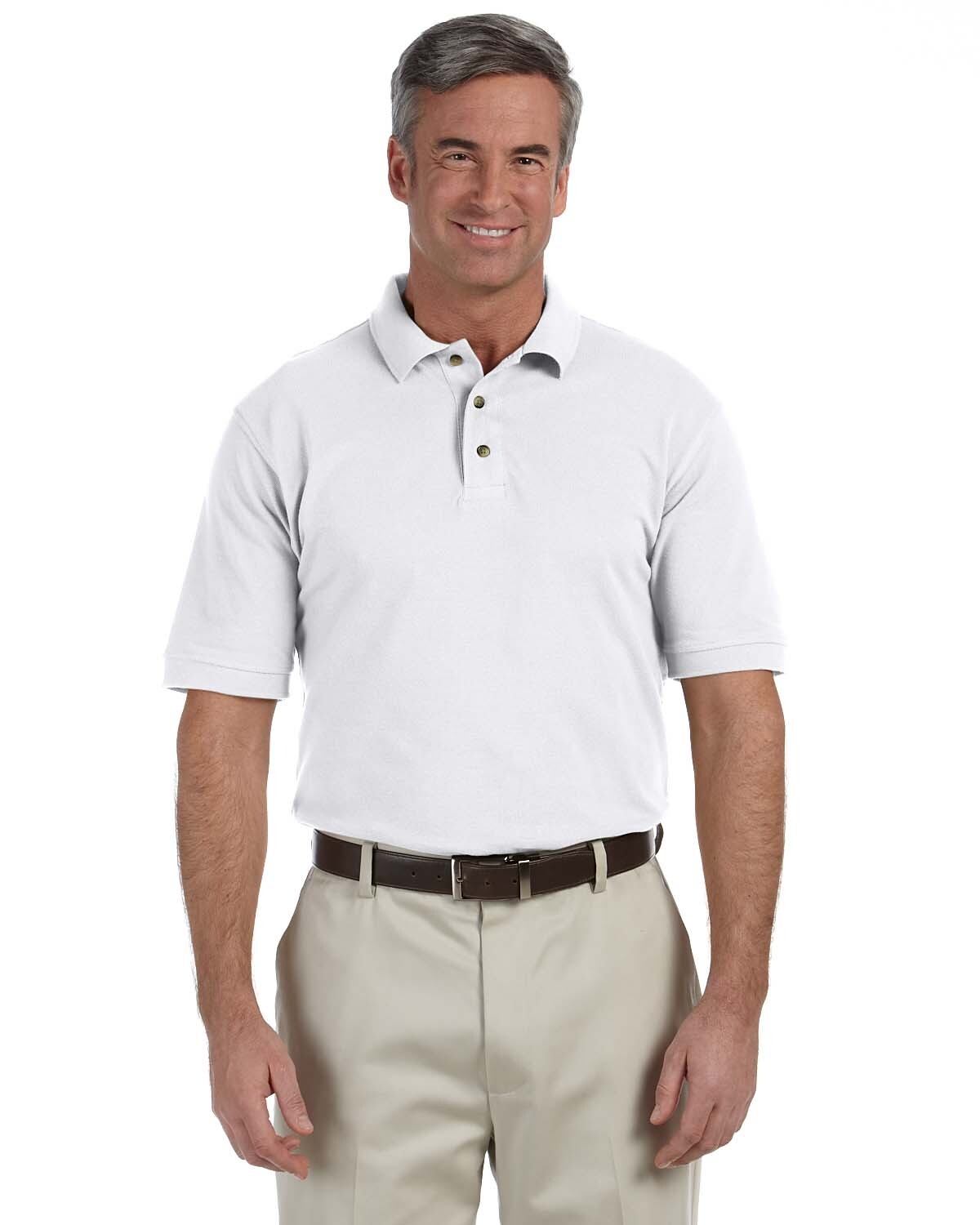 Harriton M200 Men’s Ringspun Cotton Pique Short-Sleeve Polo