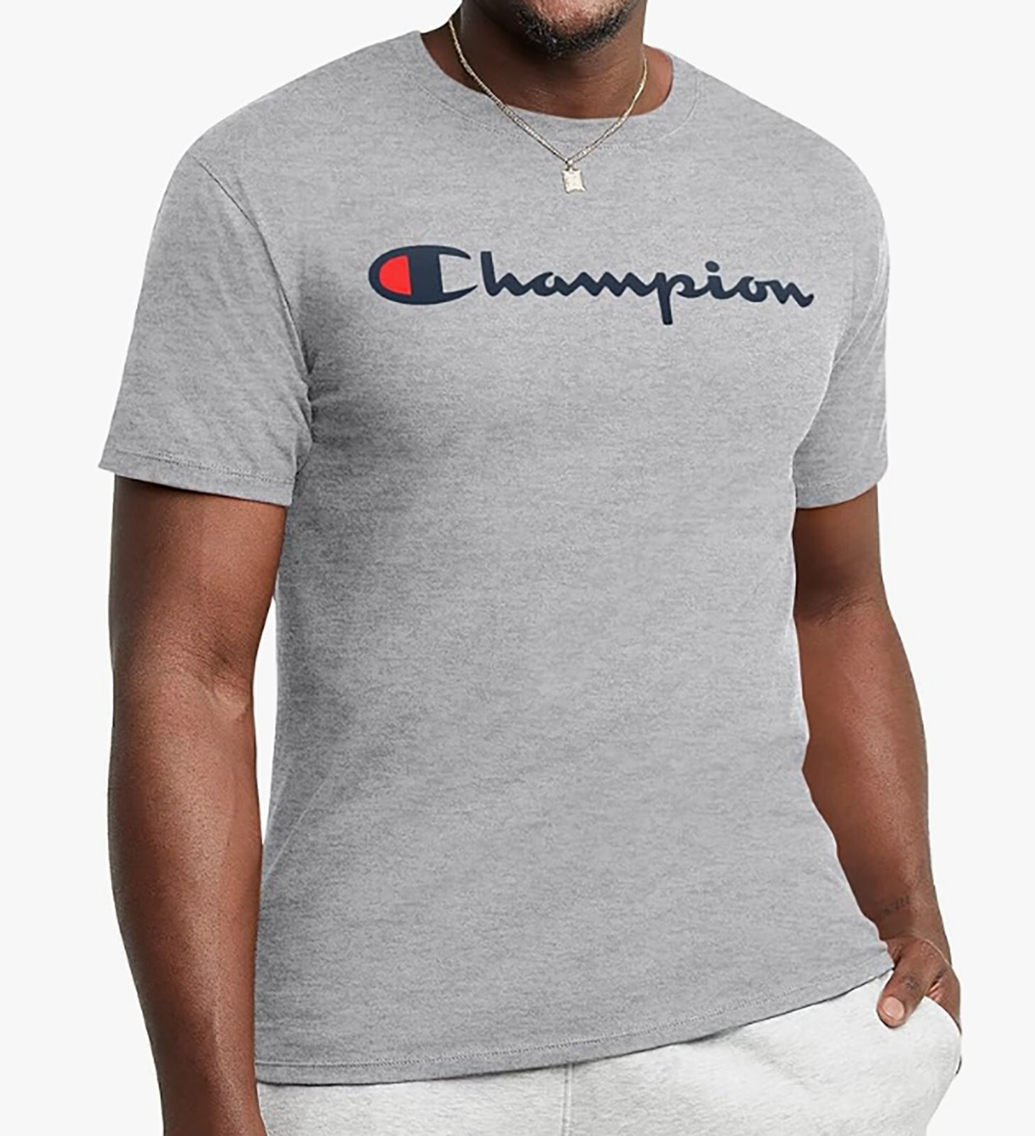 Champion Men’s T-shirt, Cotton Midweight Men’s Crewneck Tee, T-shirt for Men, Sc