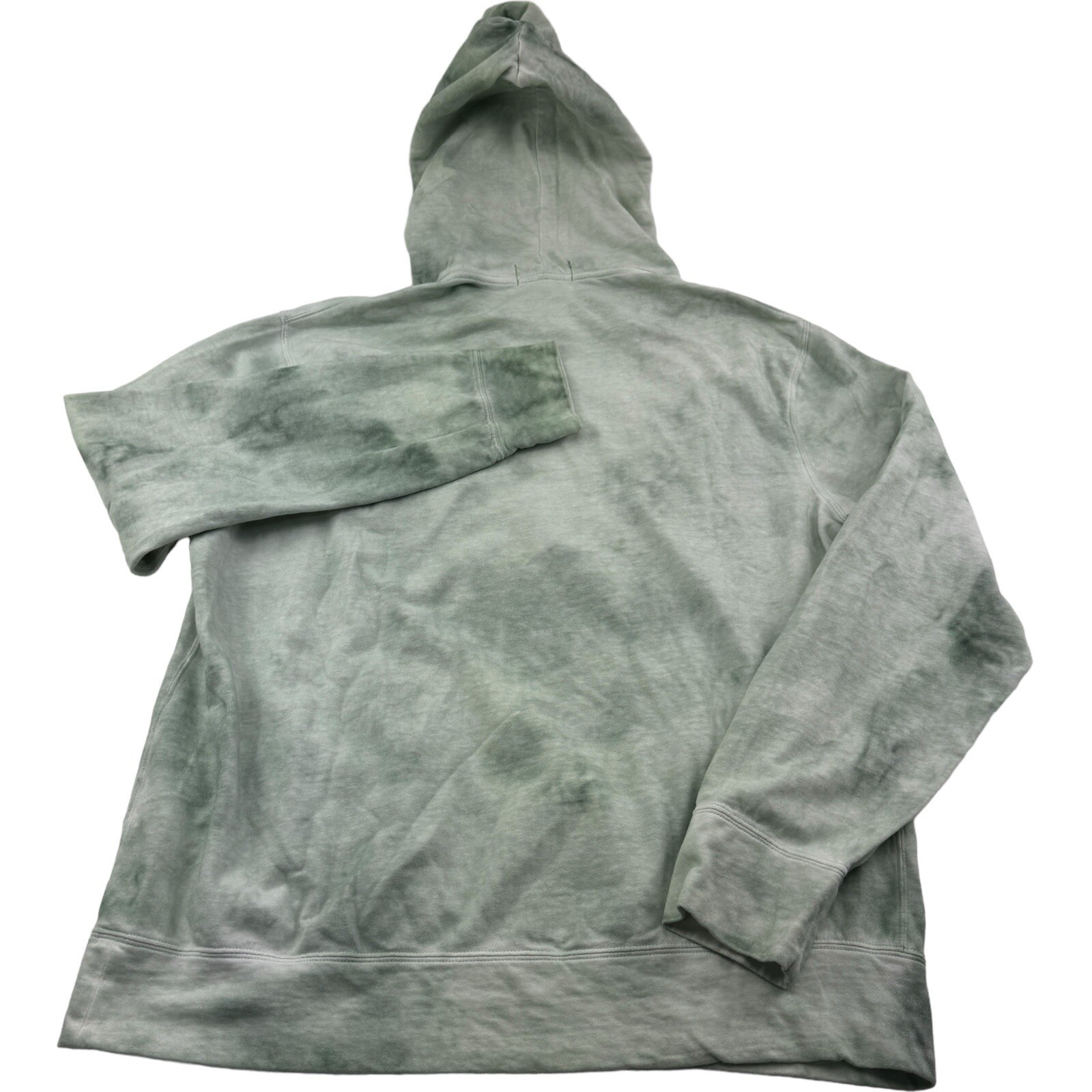 Polo Ralph Lauren Green & White Tie Dye Cotton Linen Hooded Sweatshirt Sz Large