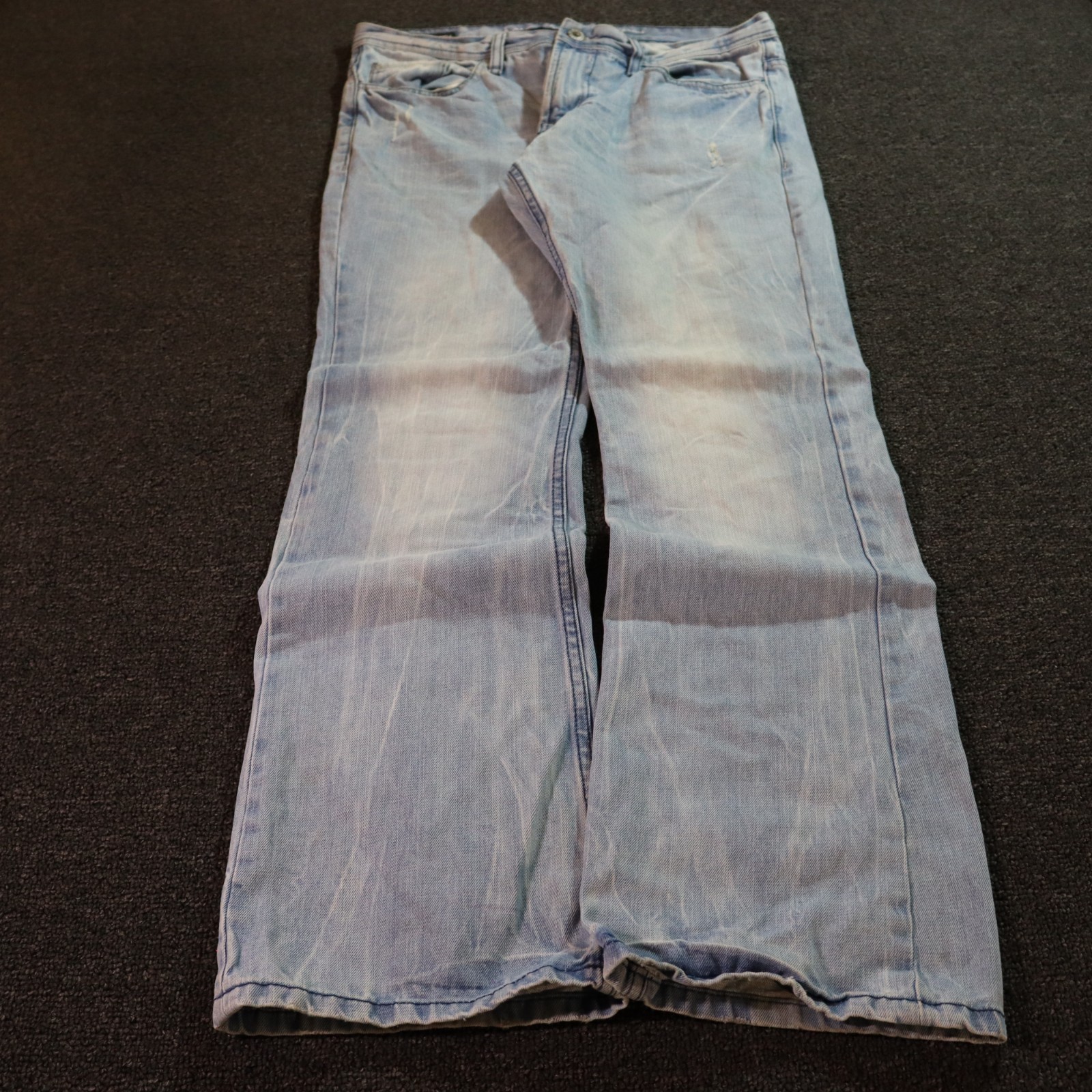Buffalo Bootcut Mens 33×32 Blue Jeans Distressed Y2k Vintage Grunge Archive