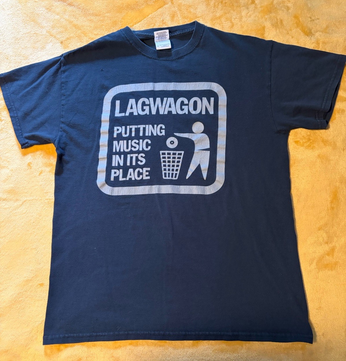 Lagwagon Punk Shirt Medium Short Sleeve Fat Wrechords Putting Music In Its Place