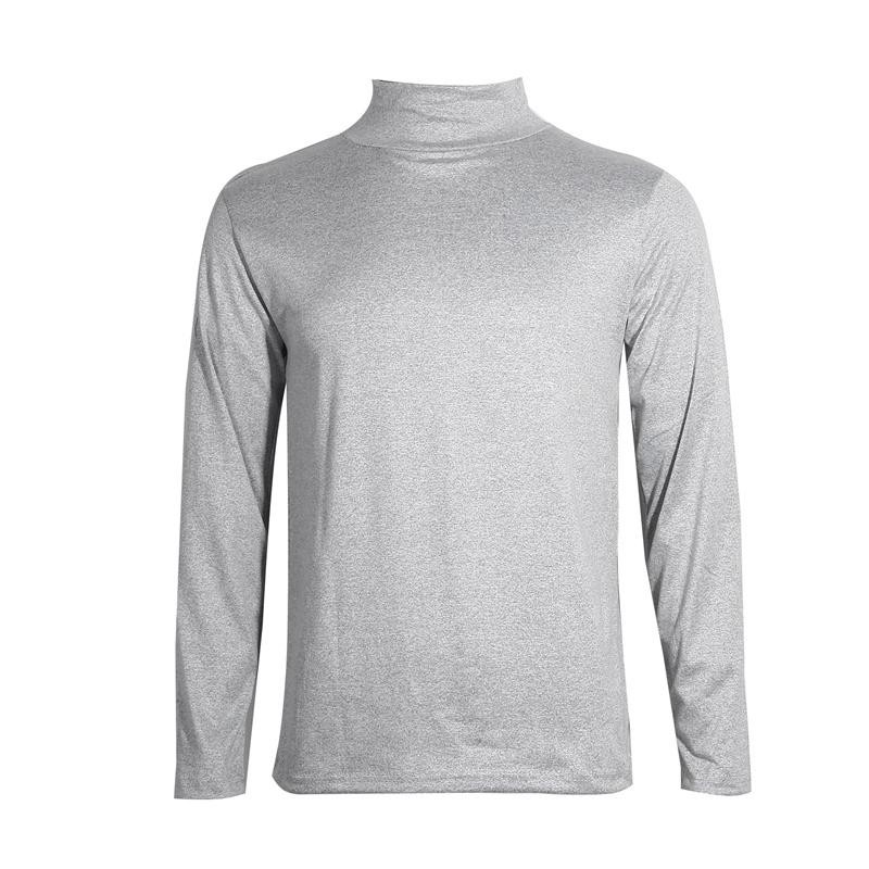 Men’s Long Sleeve Turtle Neck T-Shirt Tee Layer Cotton Blend Outerwear NEW