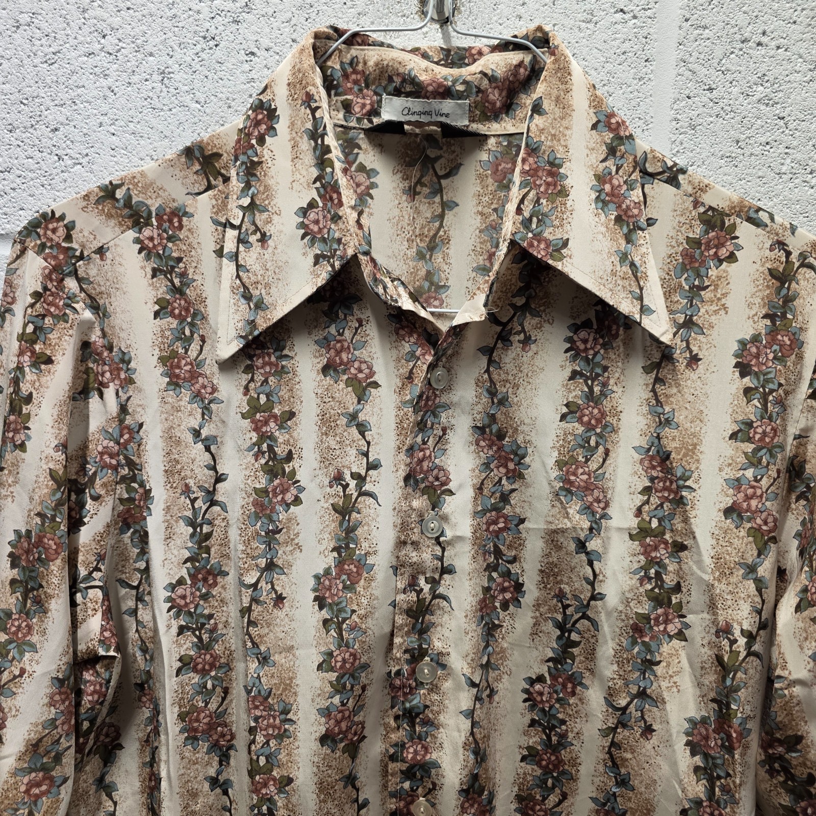 Vargas Collage Floral Chemise Et Cie Button-Up 70s Floral 20×30