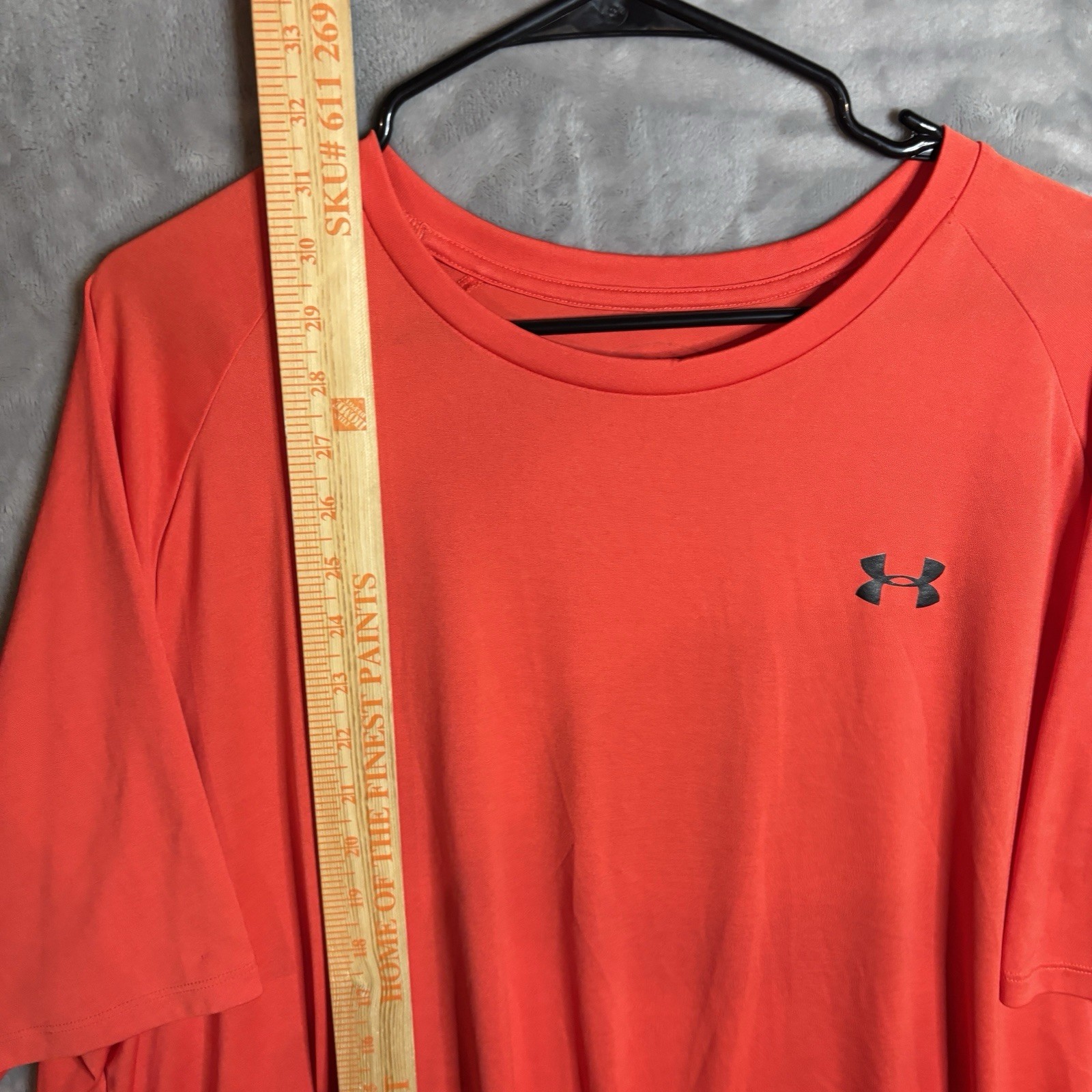 Under Armour Tech Tee Men’s 3XL Orange Short Sleeve Crew Neck Loose Logo
