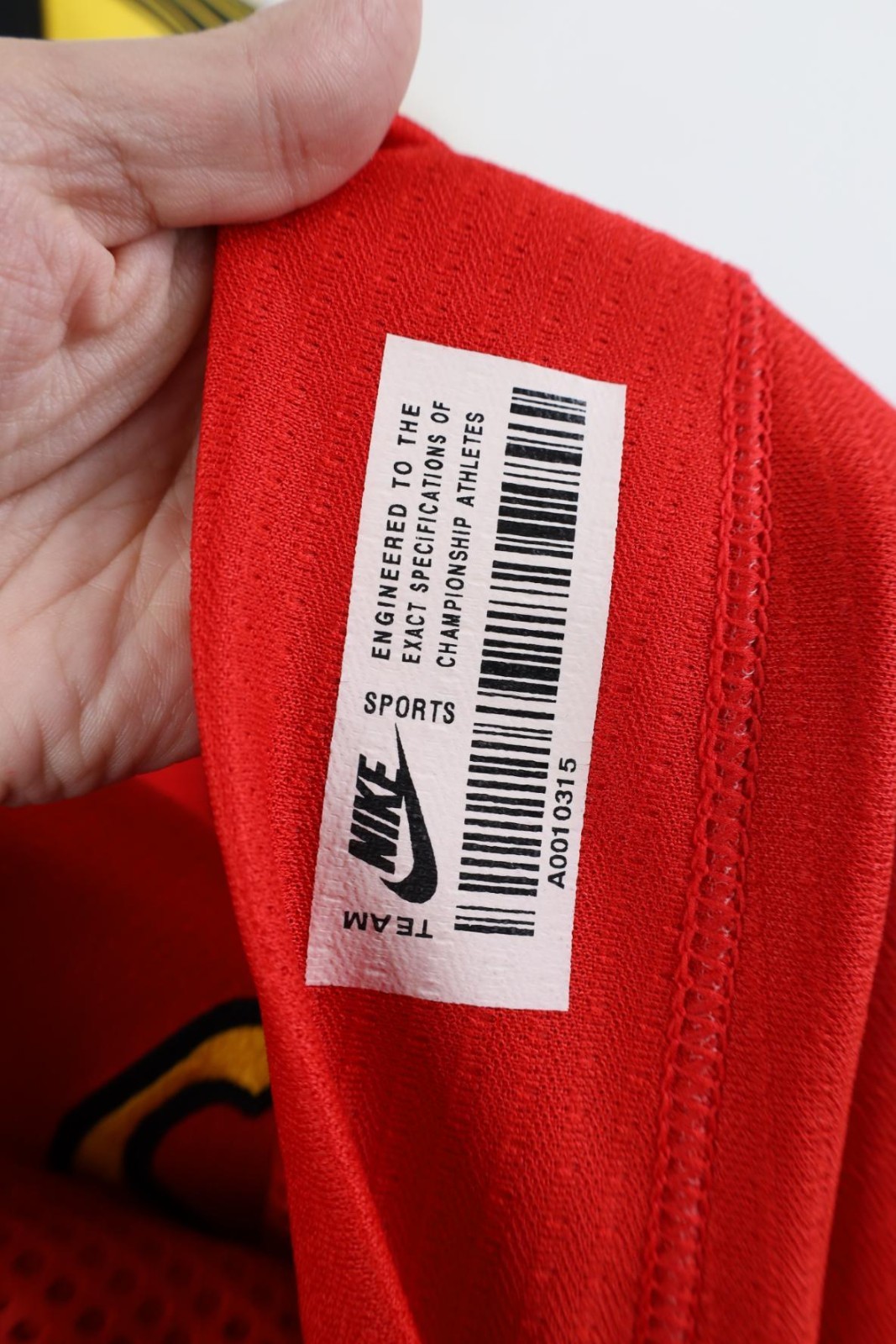 Vtg 90s Y2K Nike Mens 50 World Championship Team China Hockey Jersey Fight Strap
