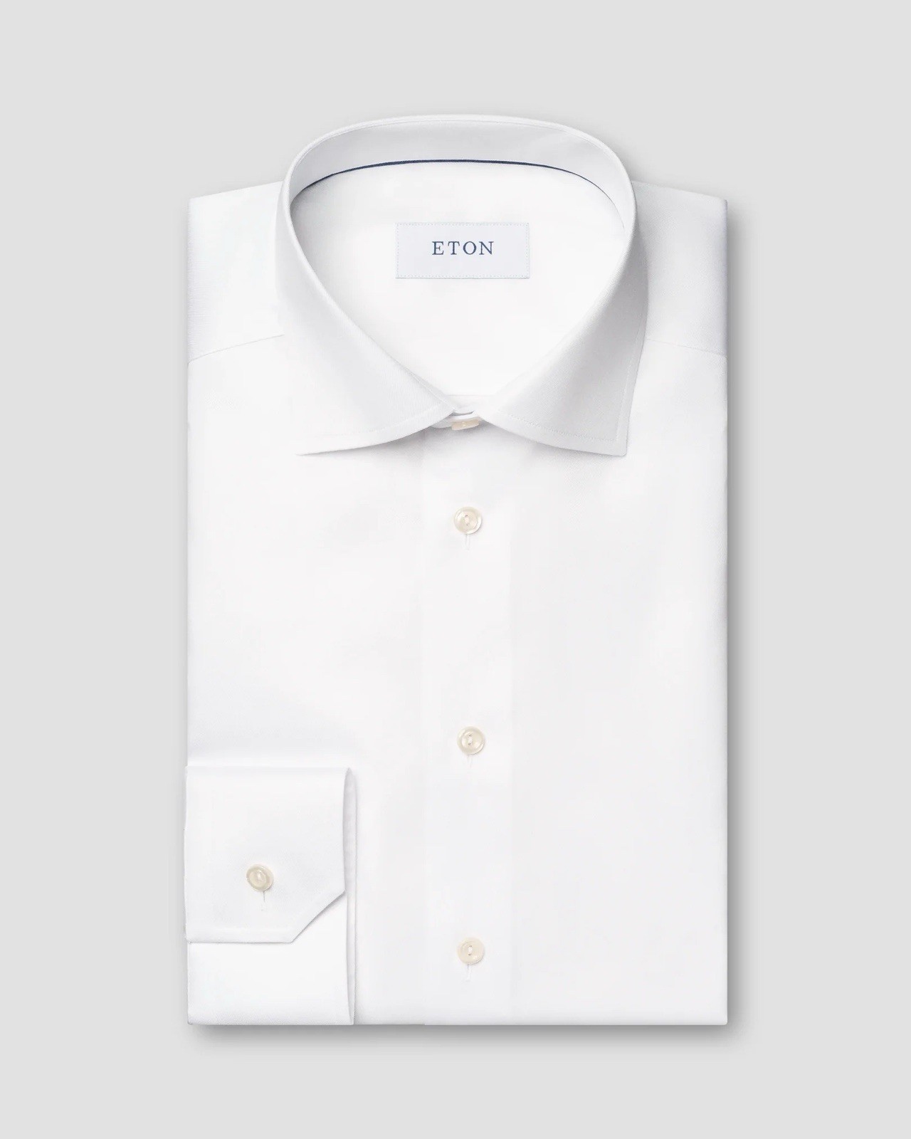 Eton Contemporary-Fit Twill White Spread Collar Dress Shirt 37EU/14.5 $250.0
