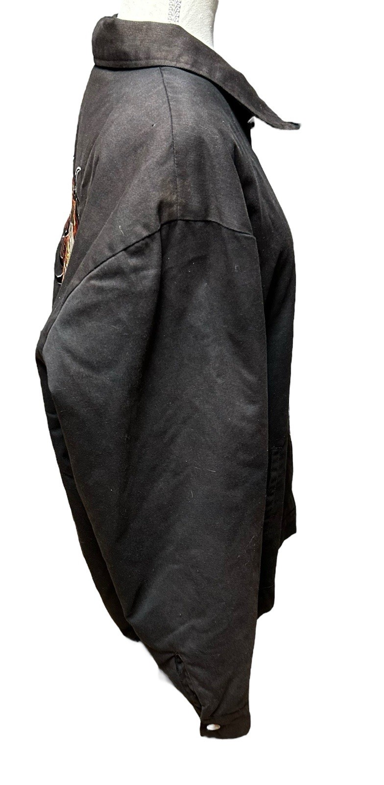 Hot Leathers Men’s Polyester Motorcycle Jacket Burning Skull Size 3XL Black