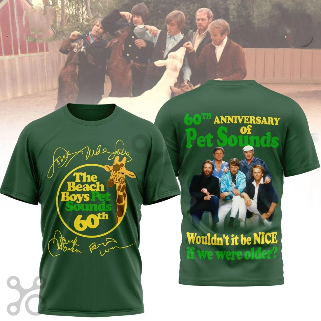 The Beach Boys 60th Anniversary 3D T-Shirt Polyester Hot Sale BT2220