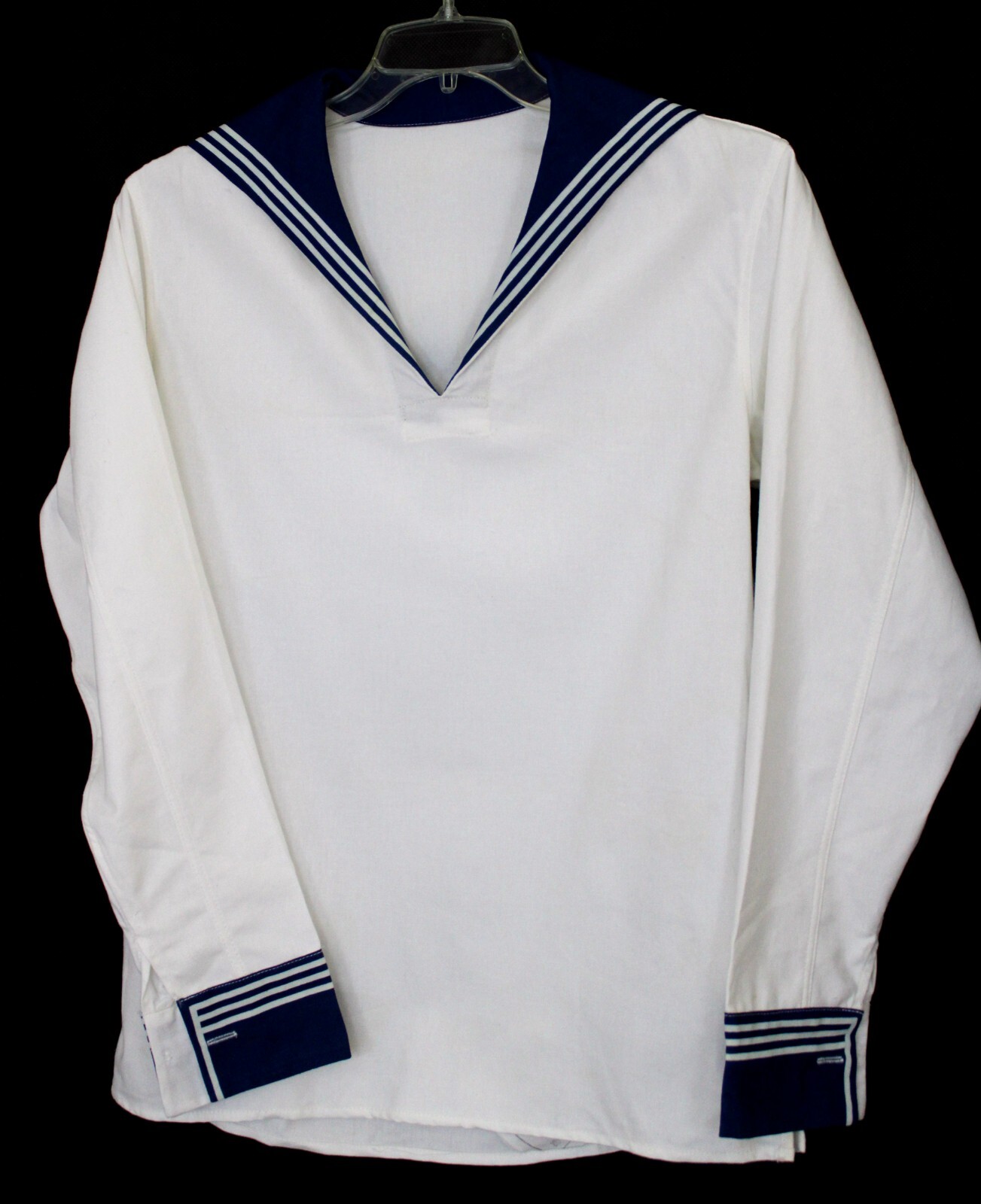 Authentic Soviet Navy Vintage 1980 Sailor Summer Shirt-Matroska Heavy Cotton