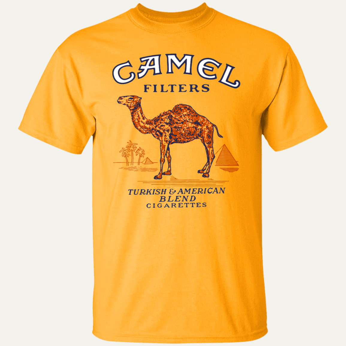 New Classic Camel Cigarettes Short Sleeve Yellow All Size T-Shirt FA458
