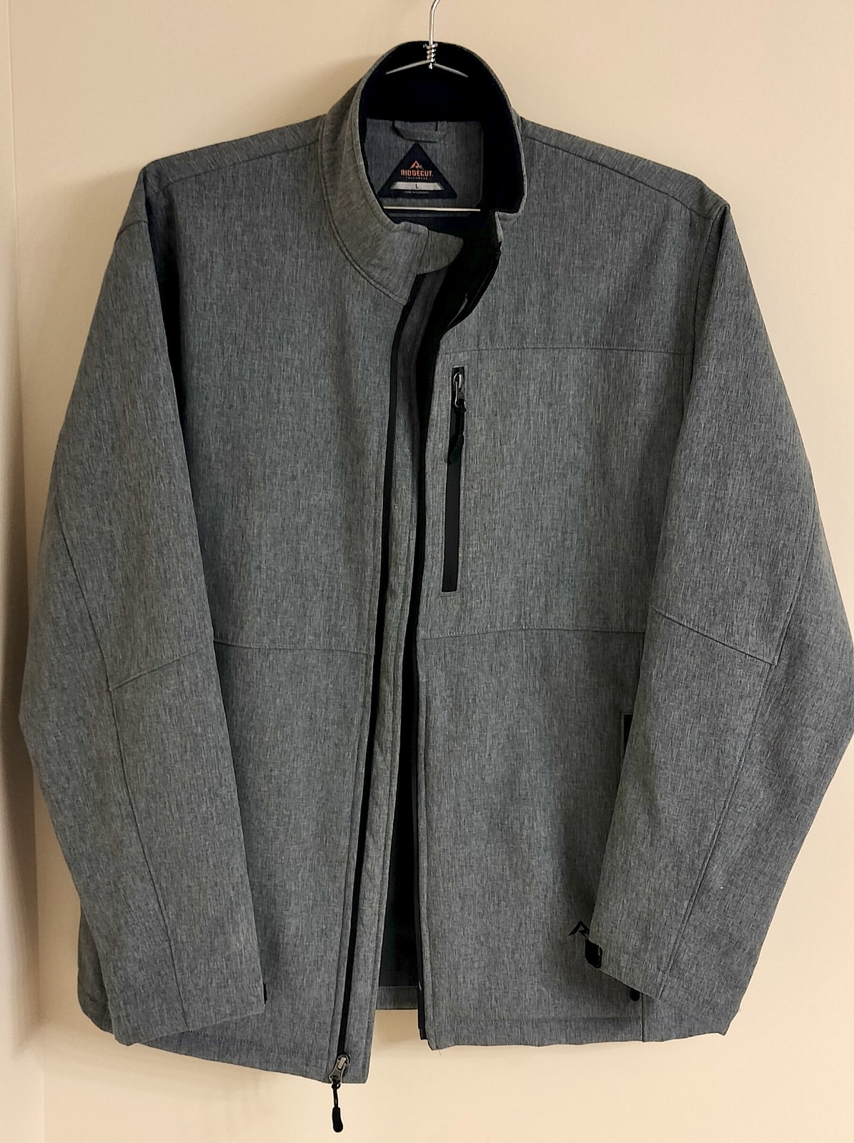 Ridgecut Toughwear Jacket Gray Men’s Size Large Wind-Resistant Softshell Ex….