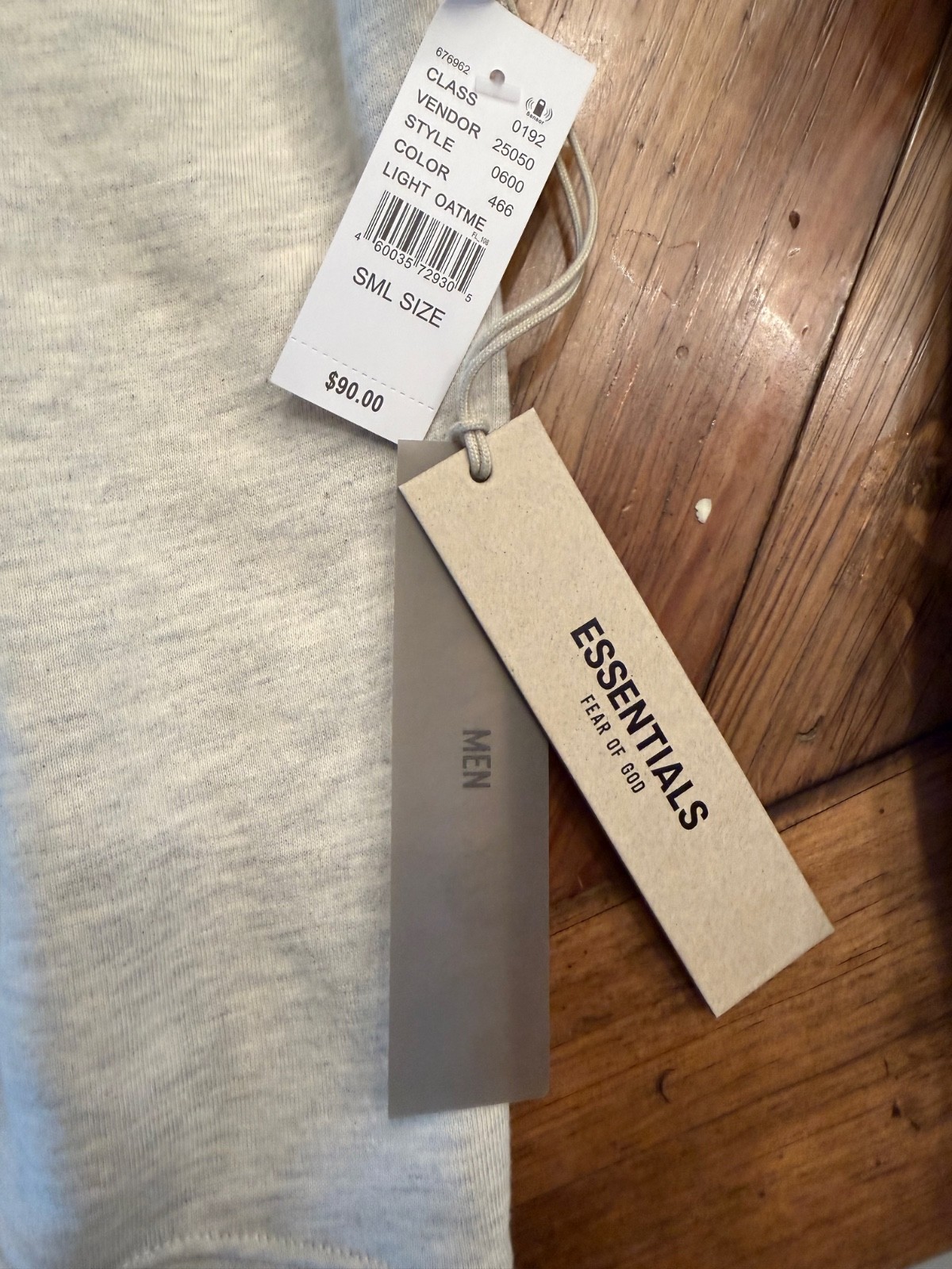 Fear of God Essentials Light Oatmeal SS22 Hoodie size S