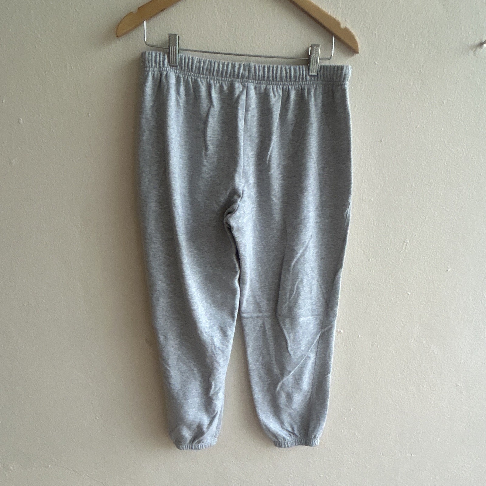 Aéropostale Men’s Gray Solid Logo Jogger Pants Elastic Waist Tapered XL