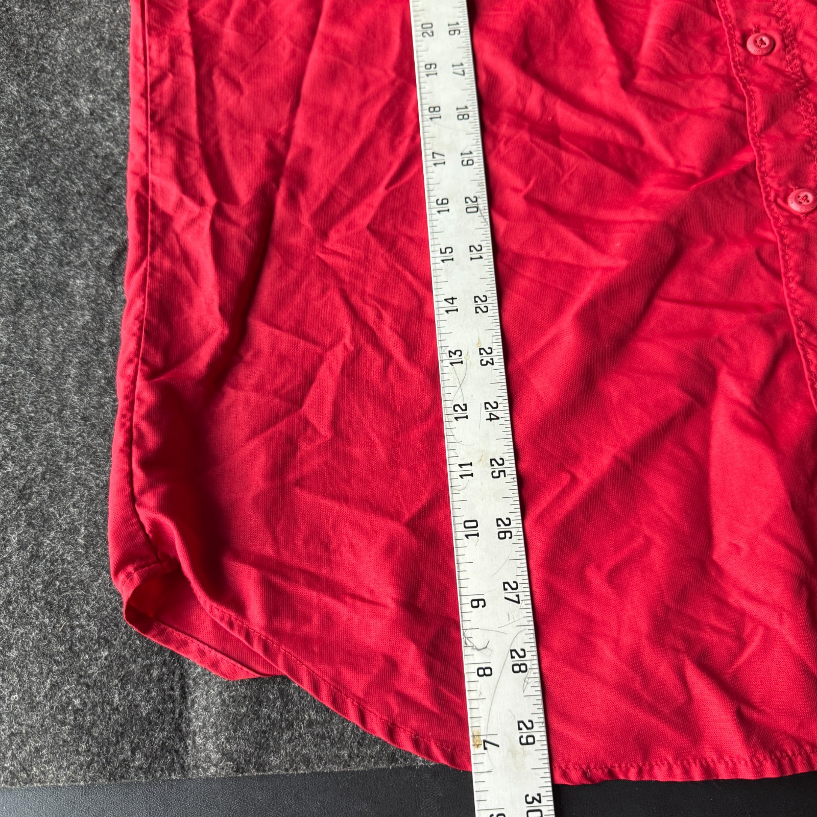 Columbia Omni-Shade Mens Large Red Hiking Shirt Vented Roll Tab Long Sleeve