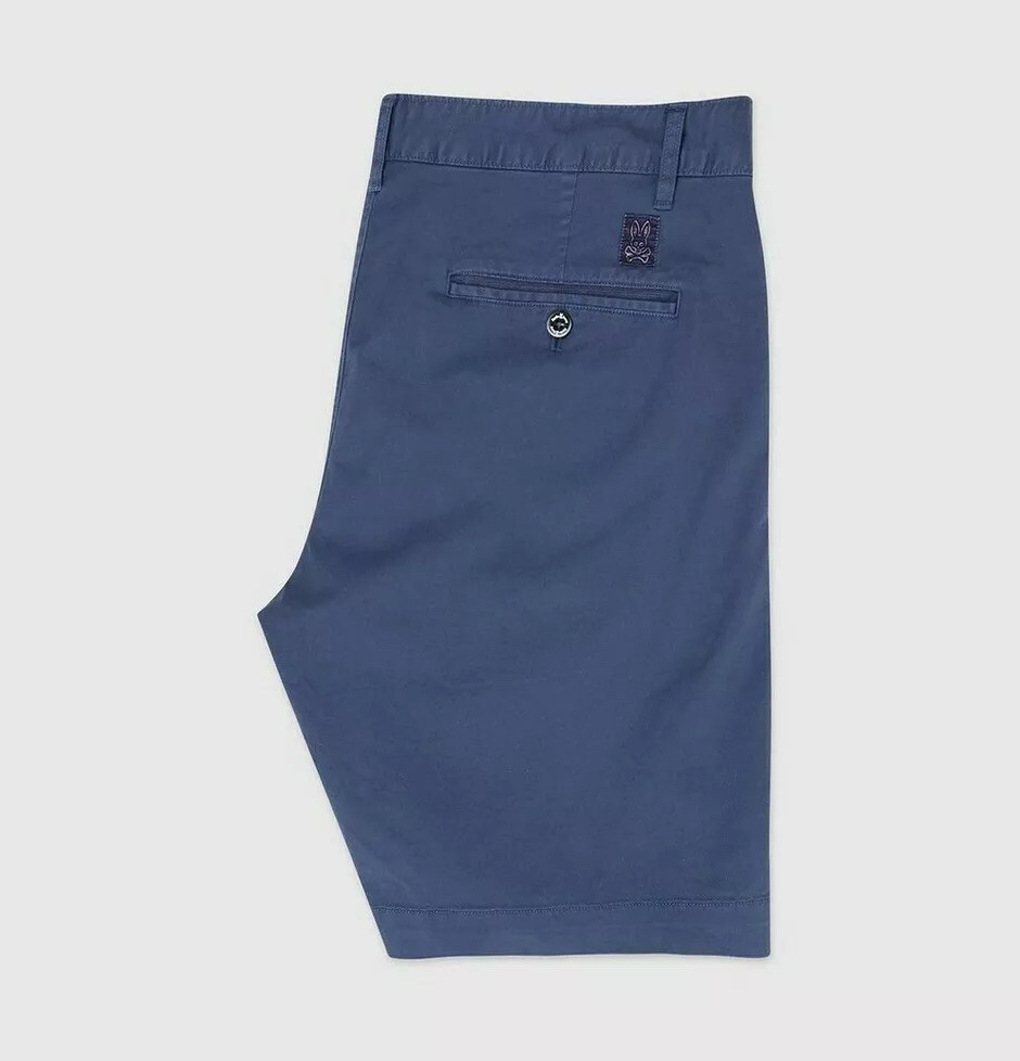 Psycho Bunny Stretch Cotton Blend Shorts Diego SP20-B6R790J1CE Slate Blue 38