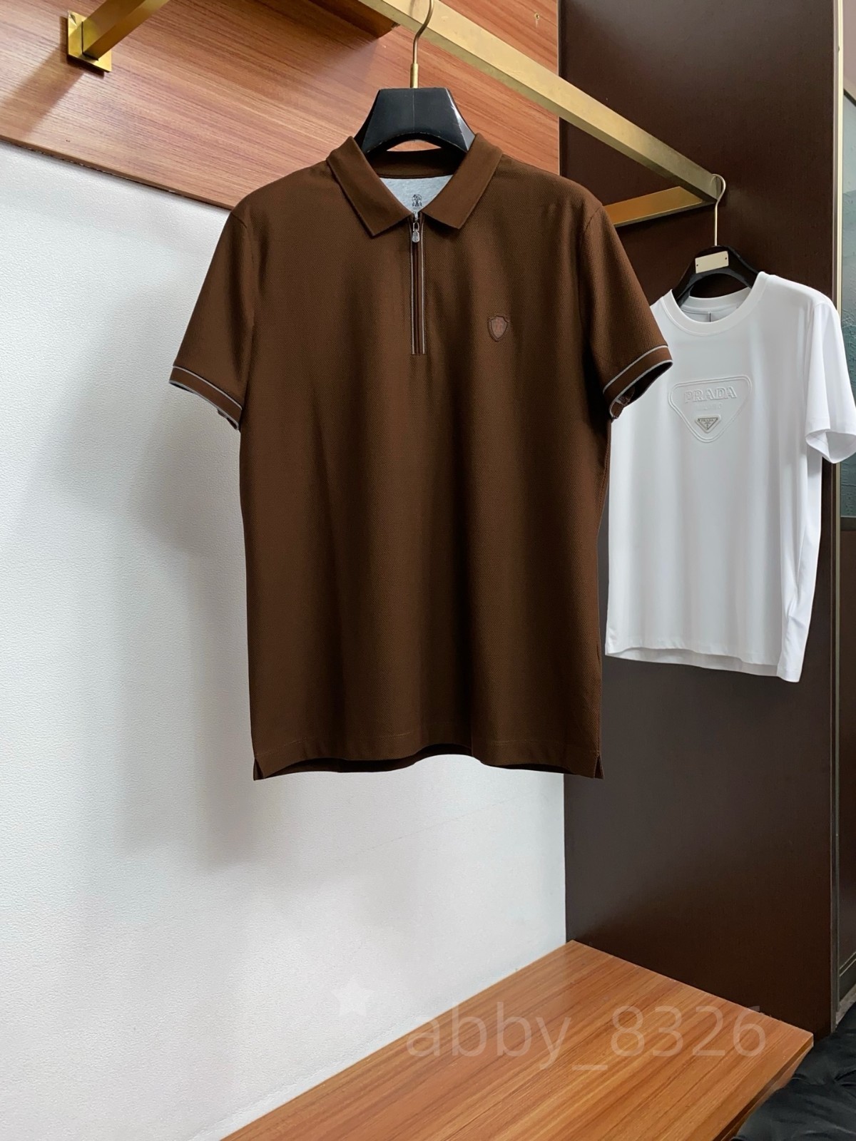 Brunello Cucinelli Regular Collared Cotton Men’s Brown Short-Sleeve Polo Shirt