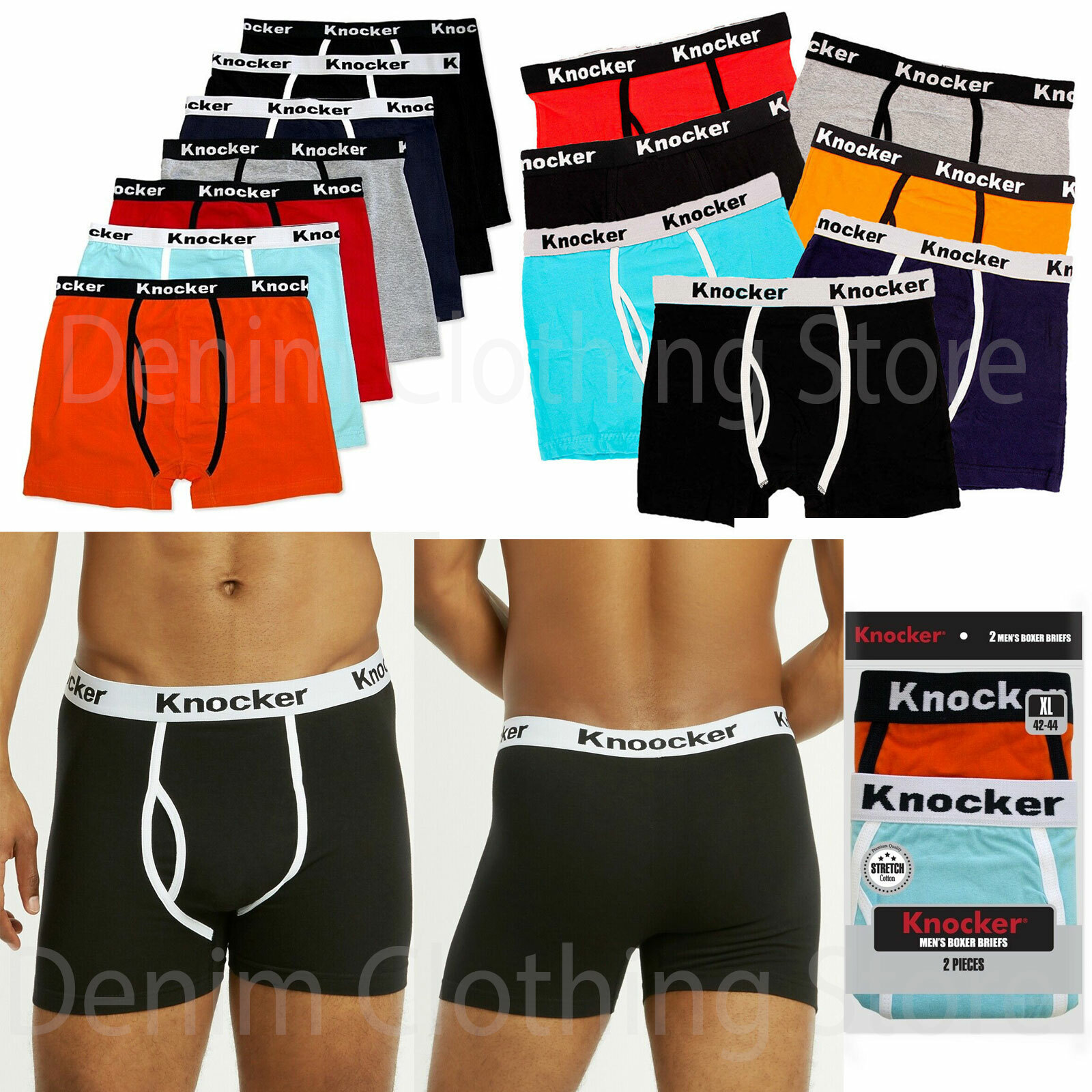 Lot of 2 4 6 Pack Men’s Boxer Briefs Stretch Cotton Multi Color Underwear Trunk