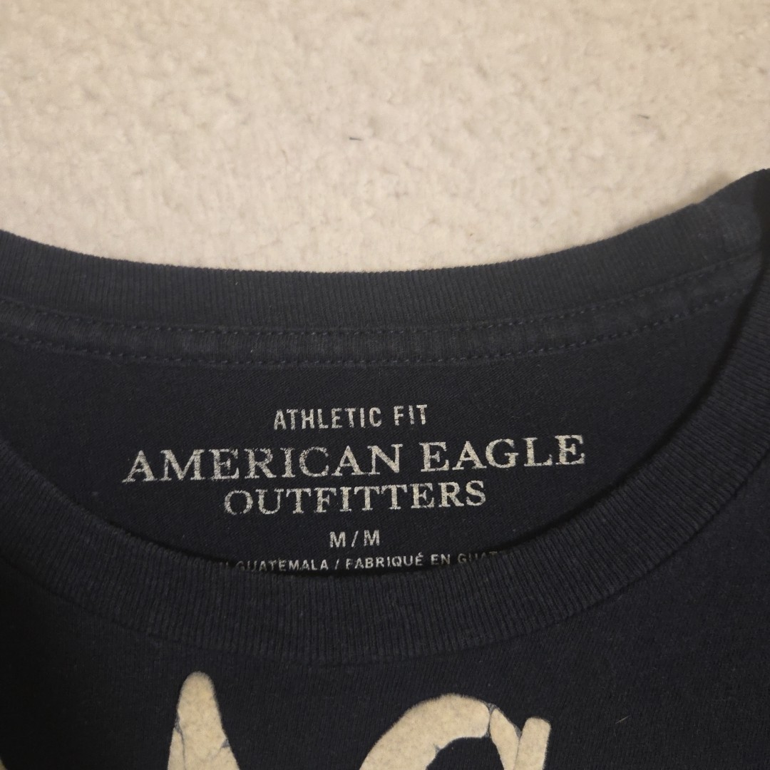 American Eagle Outfitters Men’s Size Medium Graphic T-shirt Spell Out Blue