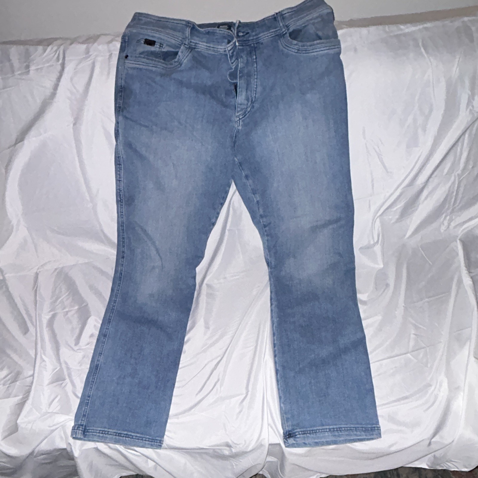 KÜHL Revolvr Men’s Straight Leg Jeans Light Wash Blue Denim Outdoor 38×32