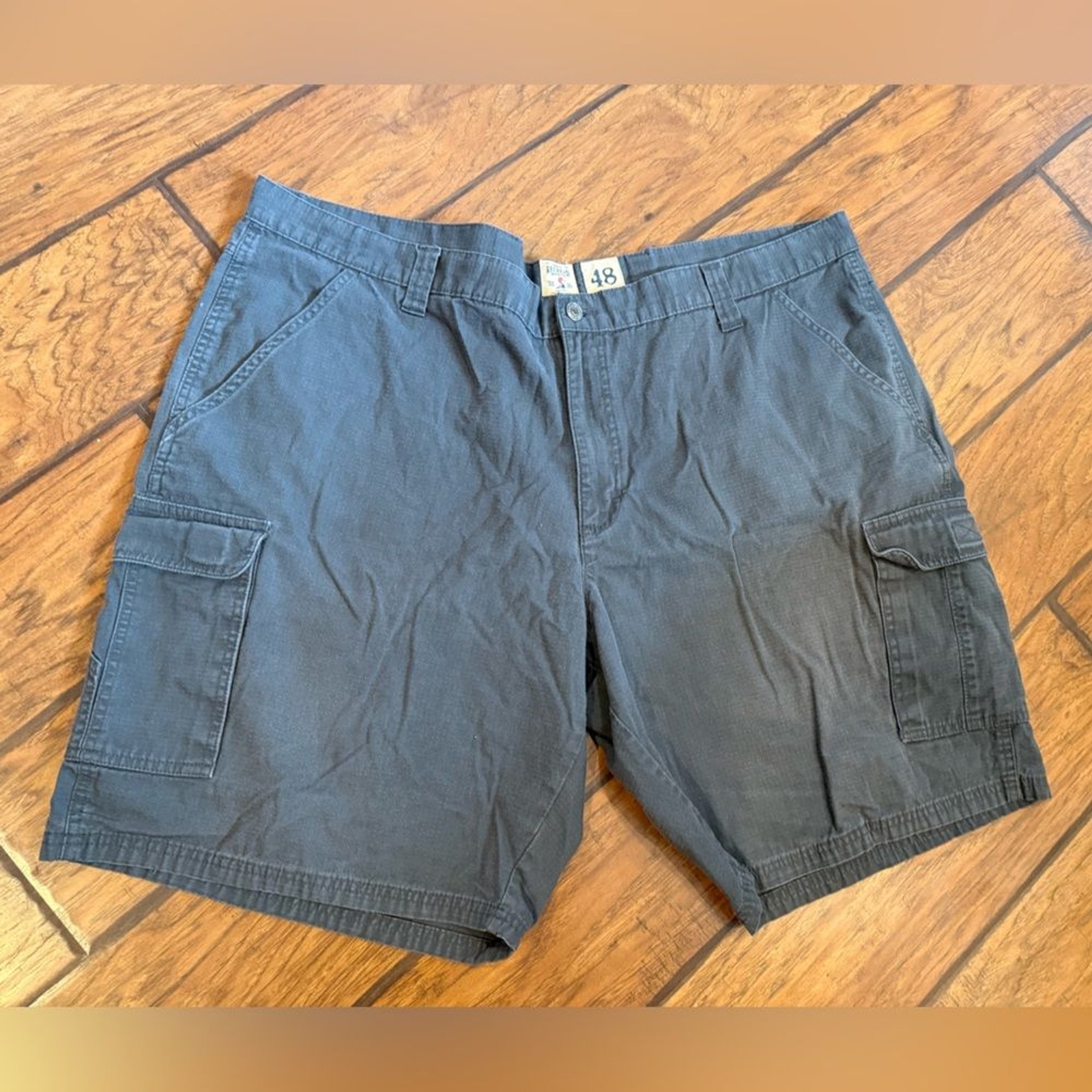 Red Head gray cargo shorts men’s 48 cotton baggy inseam 9.5 inches comfort nice!