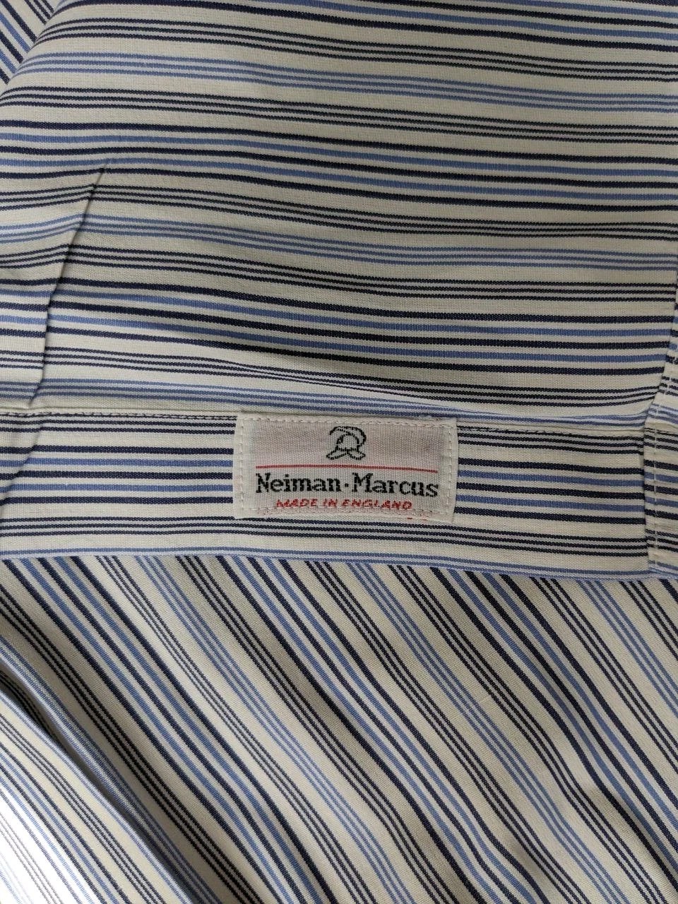 Turnbull & Asser Men’s 17 43cm Striped Neiman Marcus Shirt French Cuff Luxury
