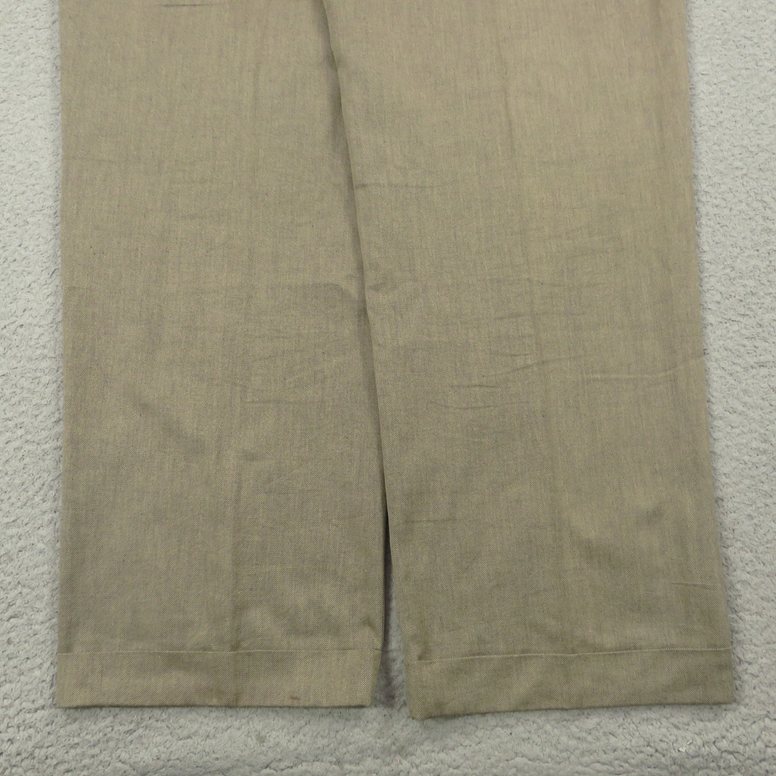 Polo Ralph Lauren Pants 40×32 Wide Pleated High Rise Cuffed Trouser Herringbone