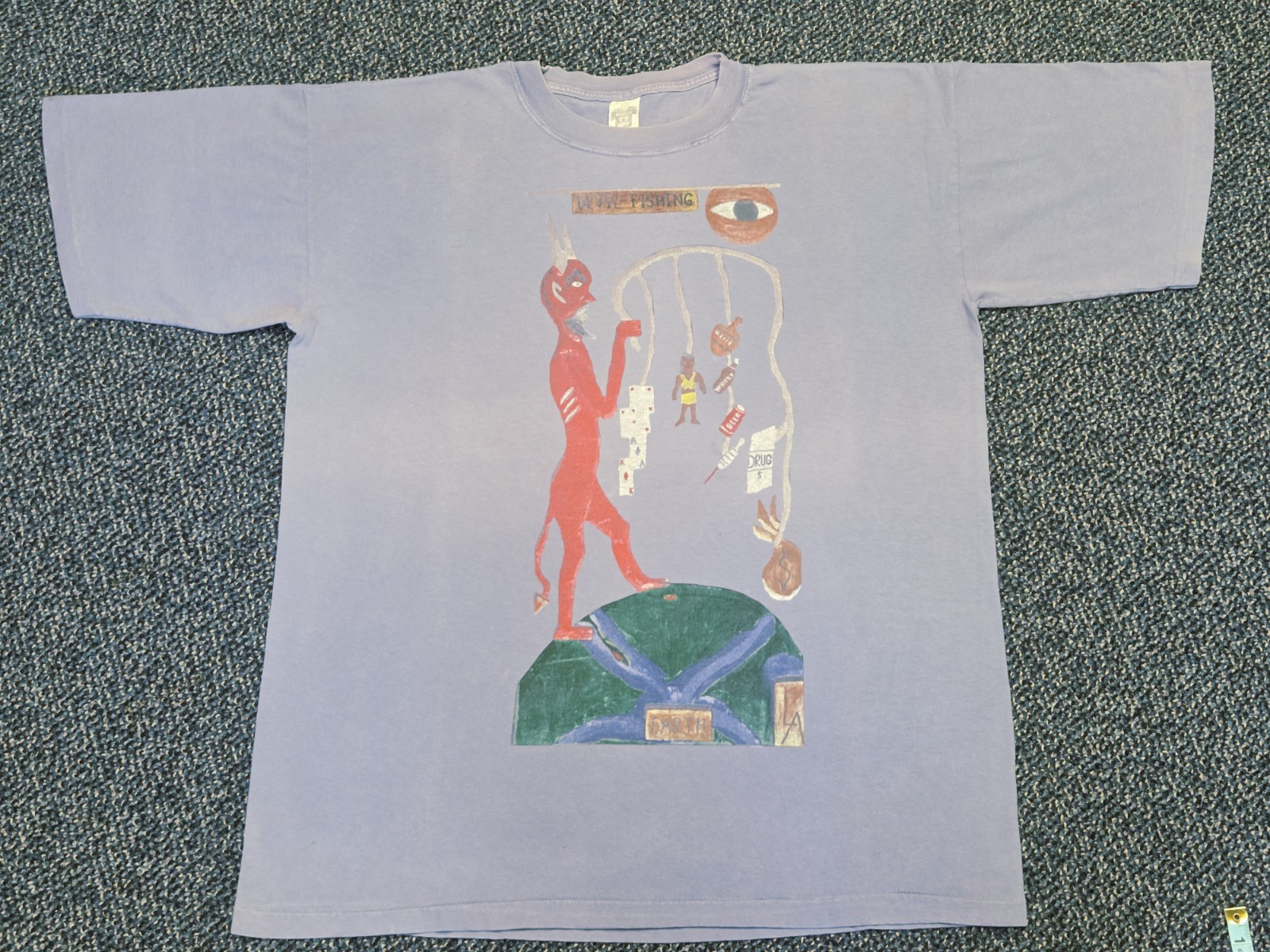 Vintage House Of Blues Shirt Devil Fishing Size XL Faded