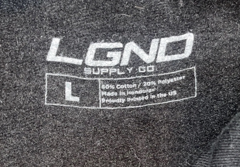 LGND Supply Co Make Money Not Friends Hoodie Men’s Large Black Graphic Pullover