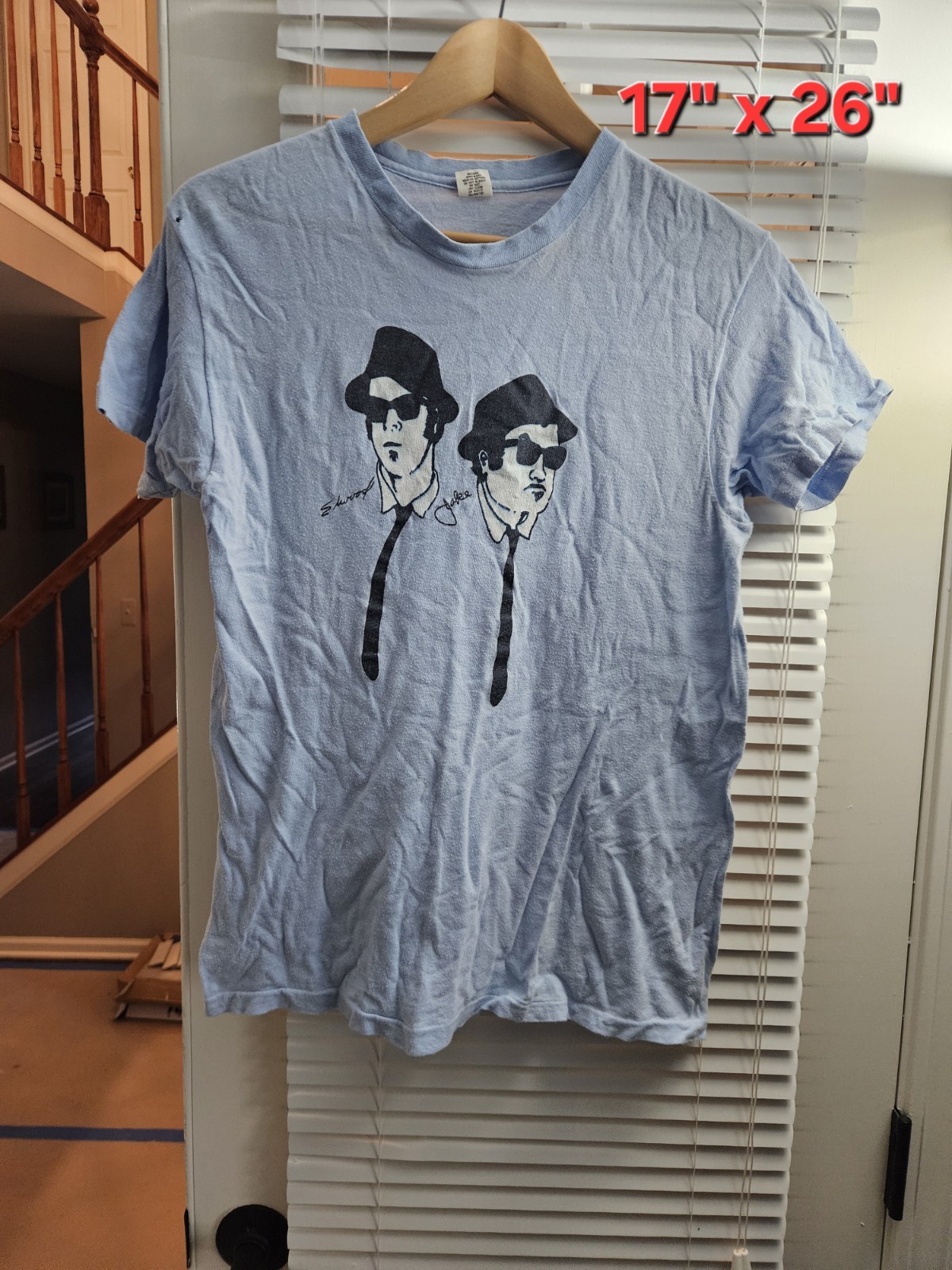 Vintage 1980 Blues Brothers Band Tour T Shirt SNL John Belushi Dan Aykroyd M