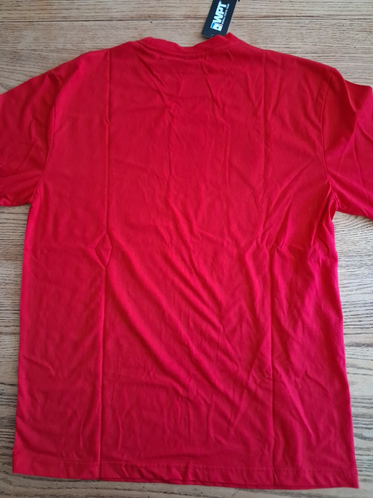 NWT World Poker Tour WPT Logo Long Sleeve Red Tee Shirt Cotton Blend Mens Sz XL