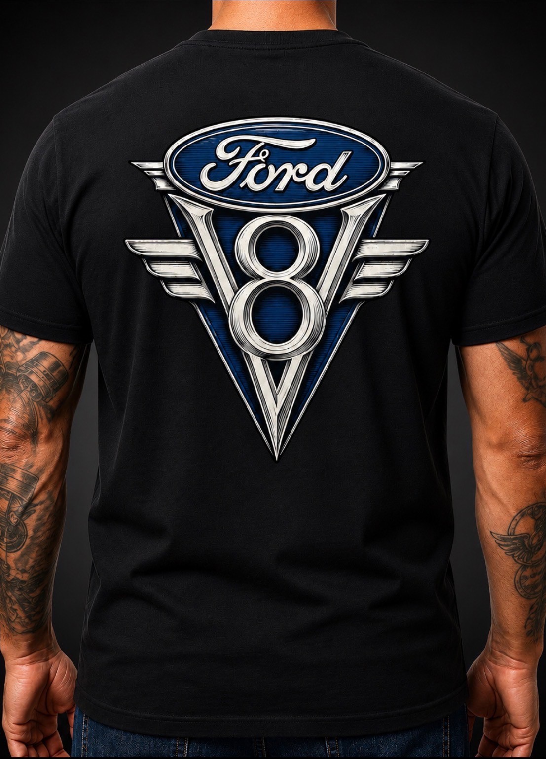 Classic Car Hotrod V8 Unisex Gildan 5000 Heavy Cotton Tshirt