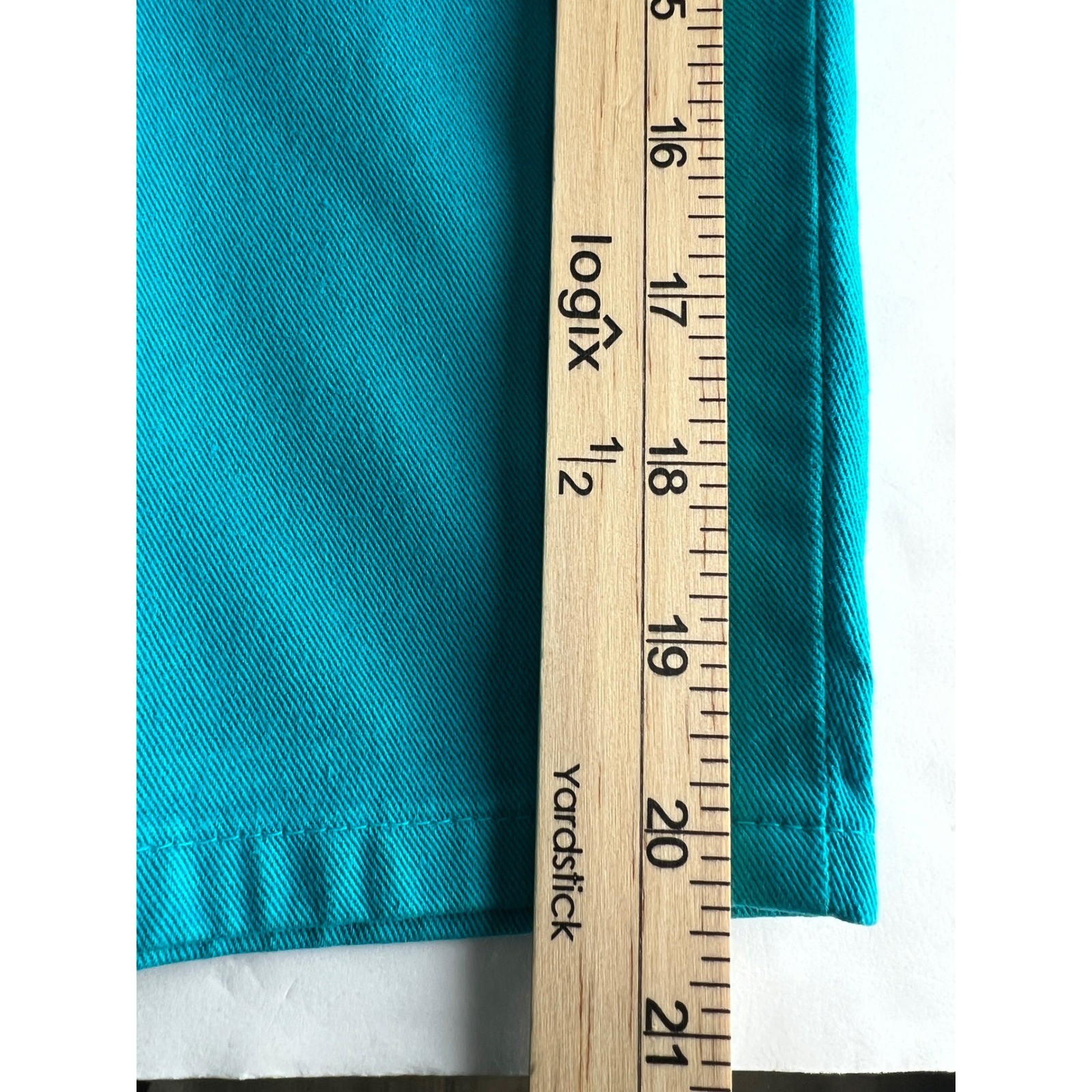 Duck Head Mens 36 Pleated Chino Shorts Teal Blue Cotton Vintage 90s Preppy