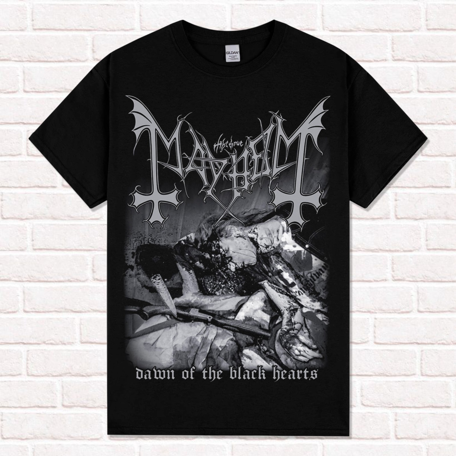 Mayhem “Dawn of The Black Hearts” T-Shirt. Only Death Is Real. True Black Metal.