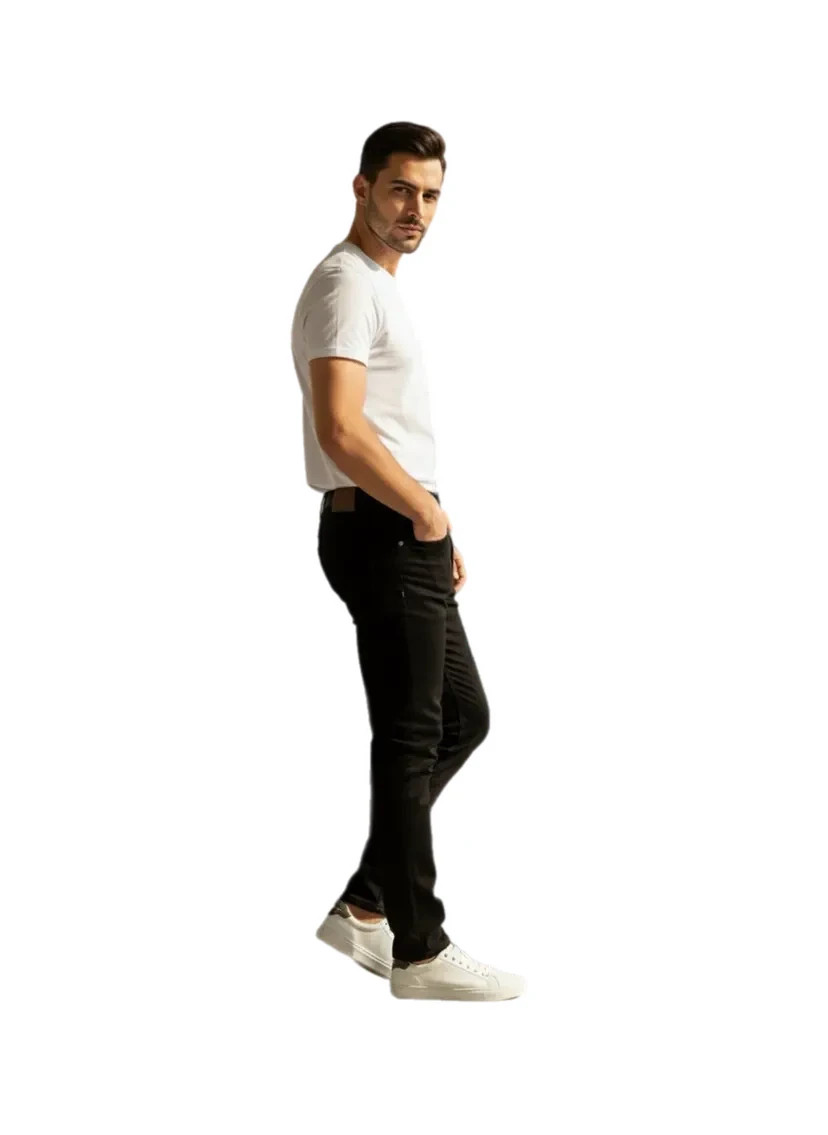 Mens Slim Fit Jeans Stretch Denim Pants Slim Skinny Casual Designer Jeans