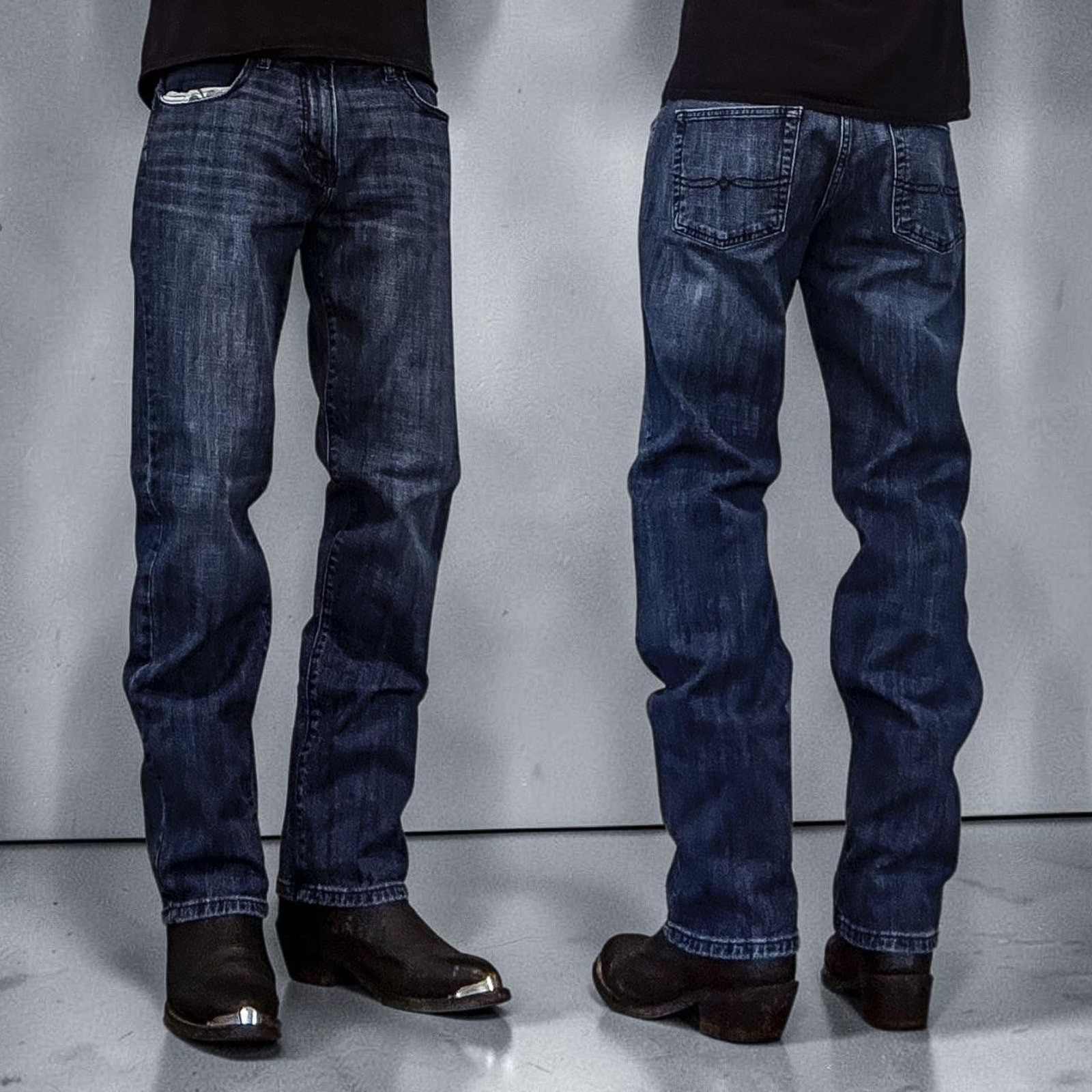 Straight leg faded navy blue y2k vintage denim