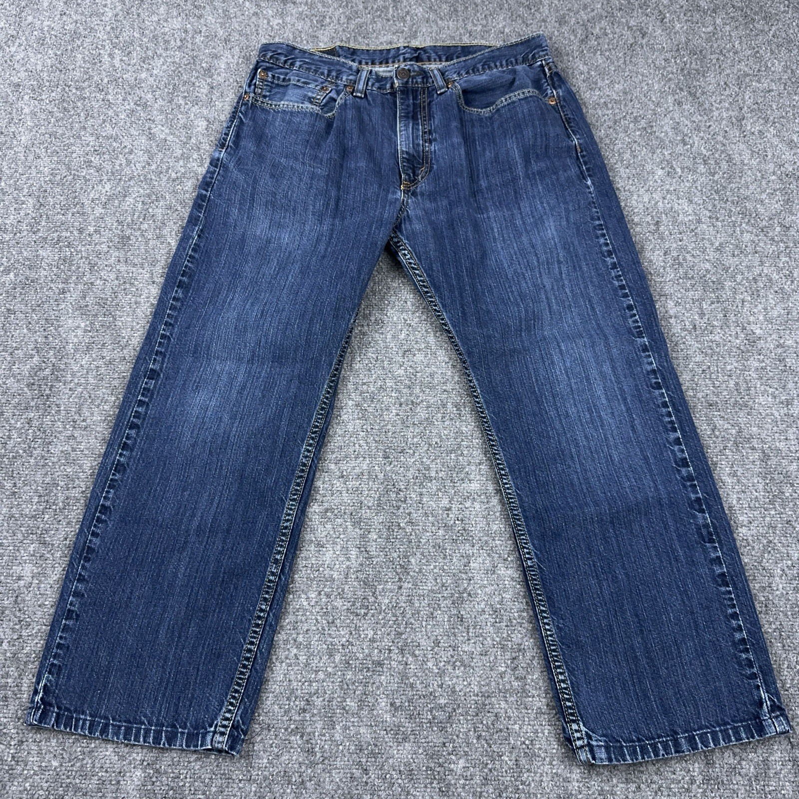 Levi’s 505 Jeans Men 34×30 FITS 32×25 Shoestring Wash Denim 100% Cotton Workwear