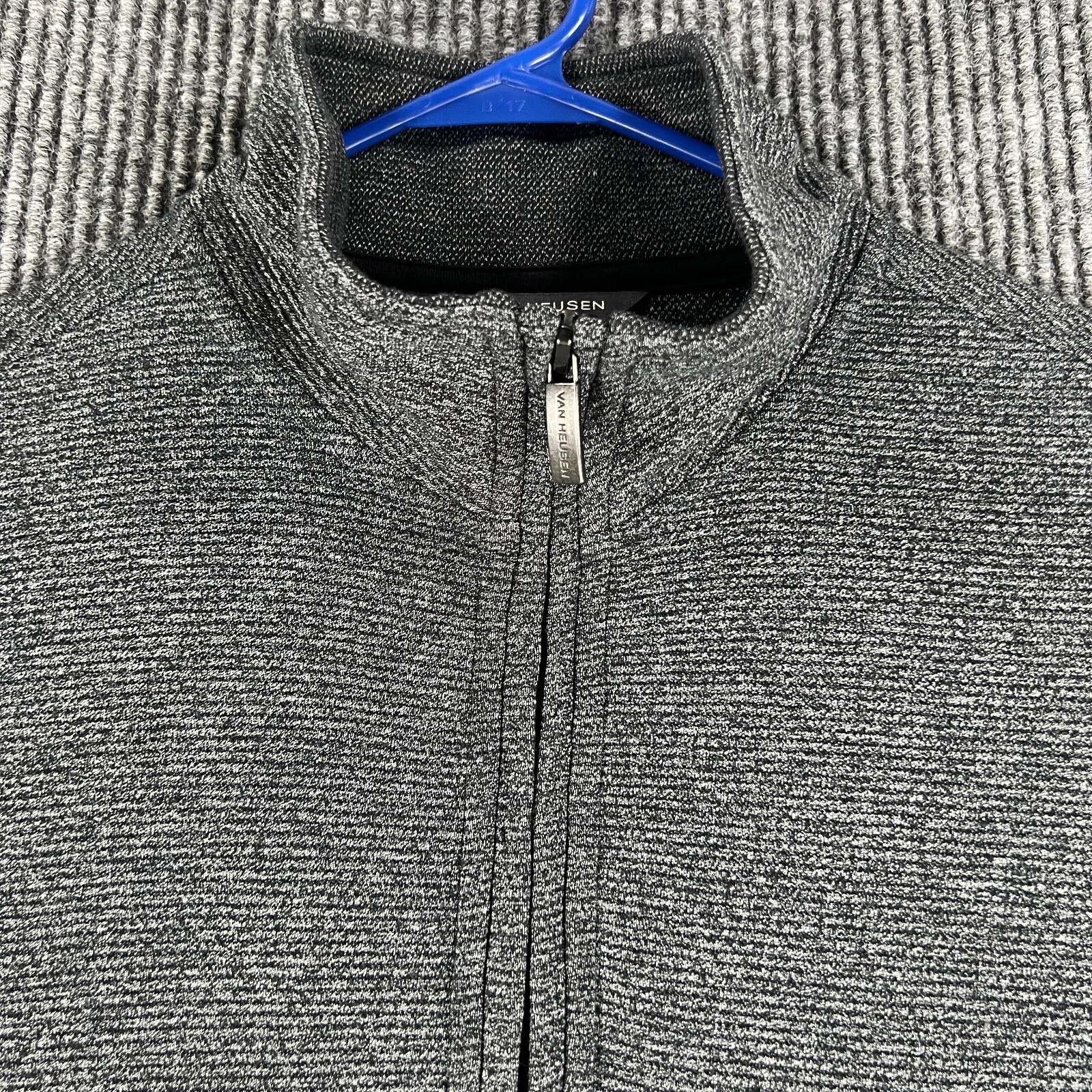 Van Heusen Shirt Flex Mens Small Gray Long Sleeve 1/4 Zip New with Tags NWT