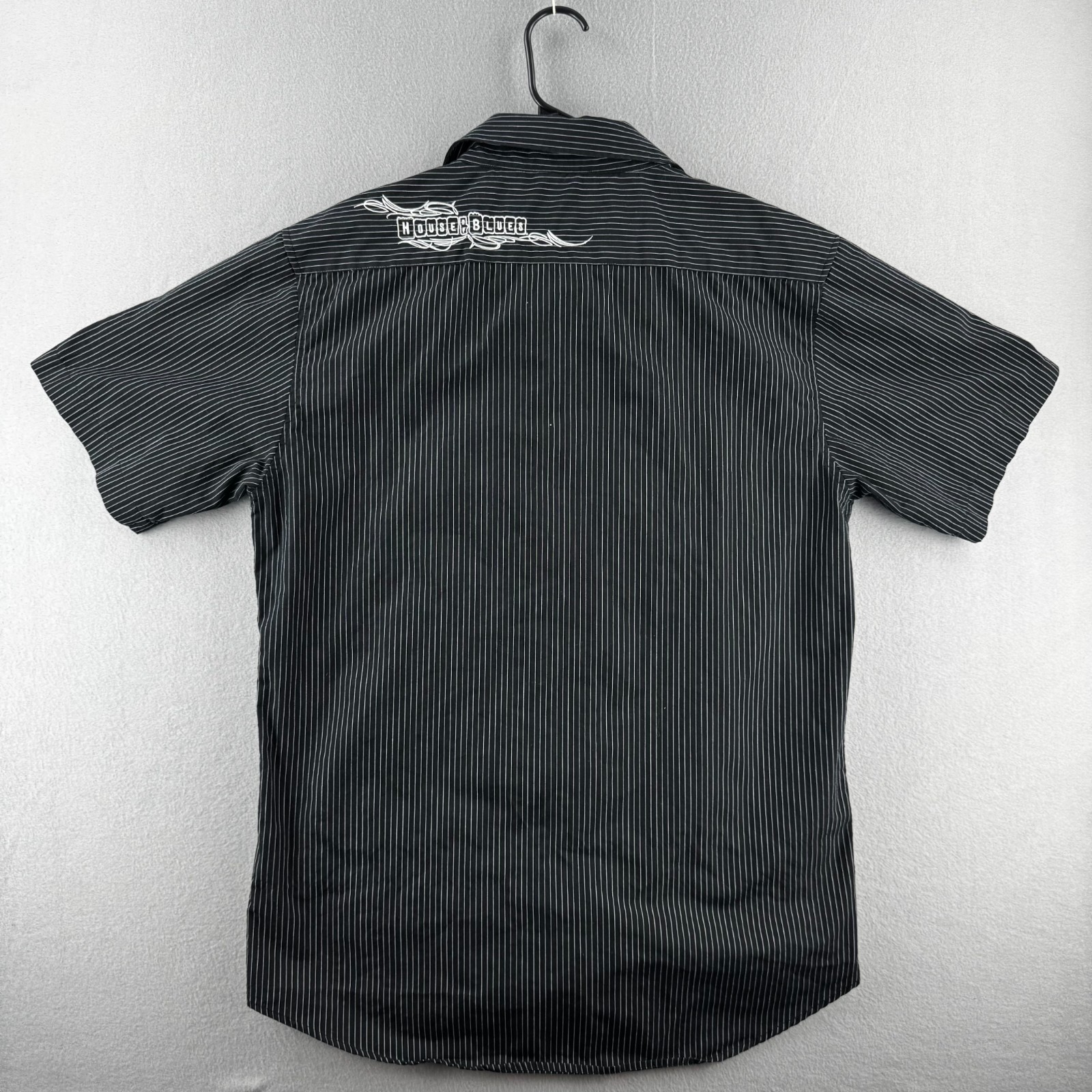 Vintage Y2K House of Blues Shirt Mens 2XL Black Punk Mallgoth Button Up Punk