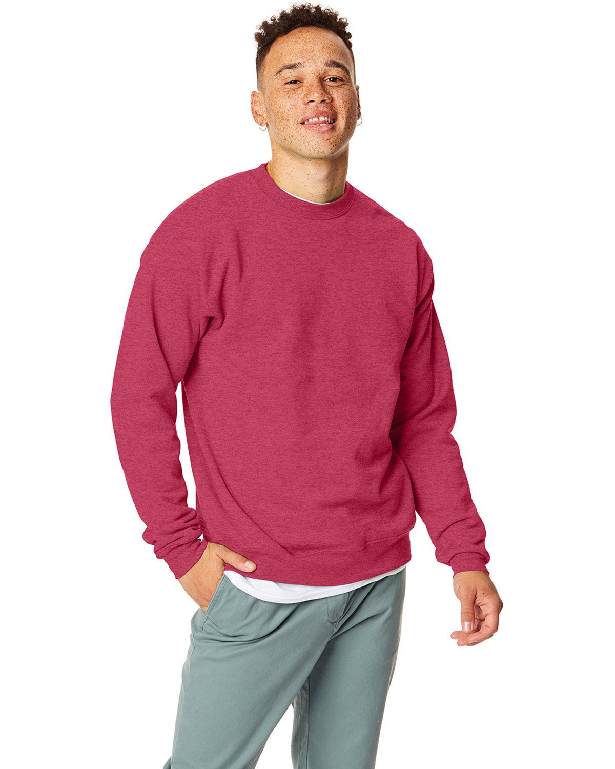 Hanes Unisex EcoSmart Long Sleeve Crew Neck Stylish Pullover Sweatshirt – P160