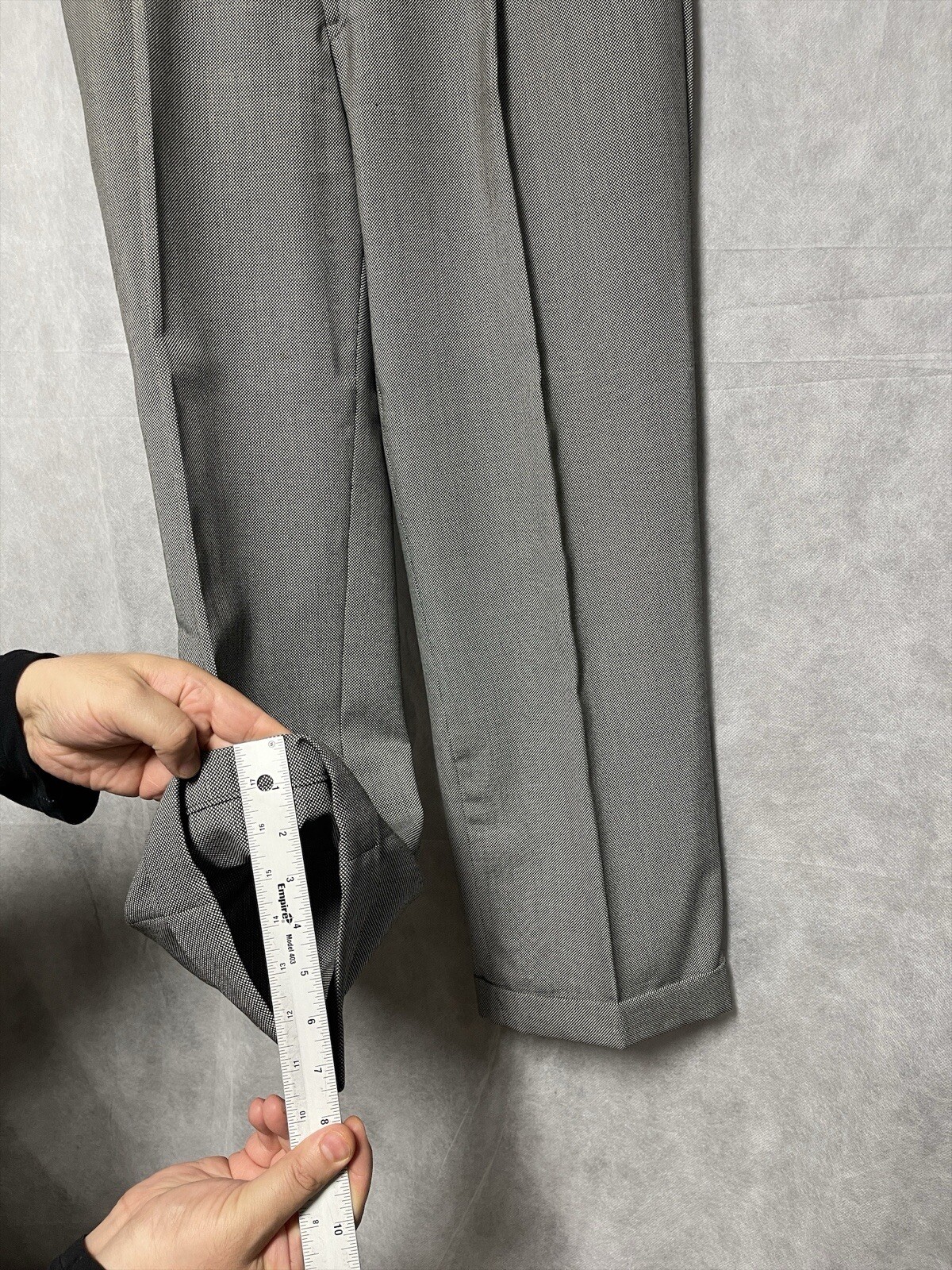 Jos A Bank Suit Men 44L Gray Merino Wool Super 100 Birds Eye 36X30 Pants Luxury