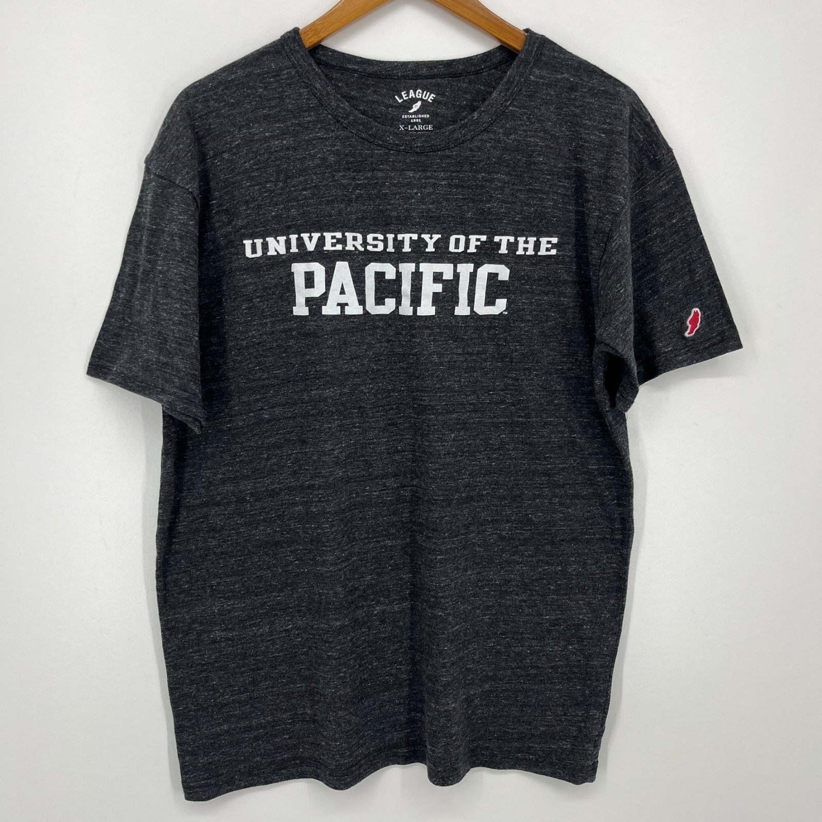 League University of the Pacific T-Shirt Mens XL Heather Charcoal Graphic Tee