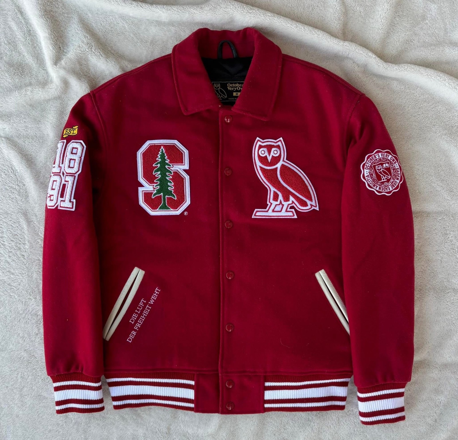OVO x Stanford University Red Varsity Jacket – Official Item – New – Authentic