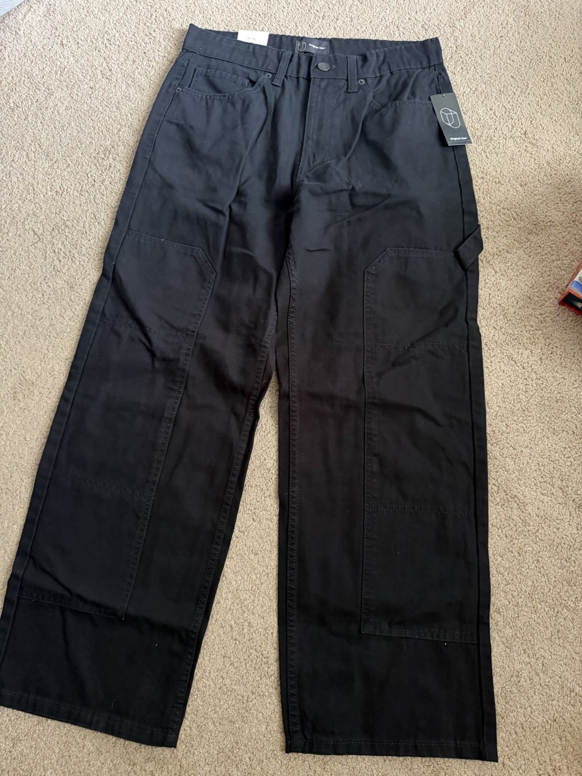 NWT Original Use Men’s Relaxed Fit Carpenter Pants Jeans Brown Size 32W x 30L