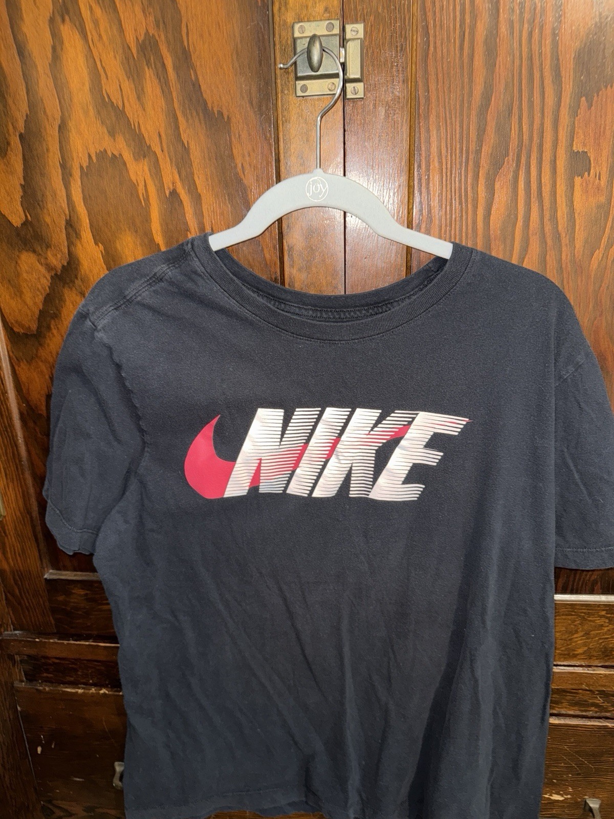Nike Men’s Sportswear Black T-Shirt Active Short Sleeve Graphic Tee Size L