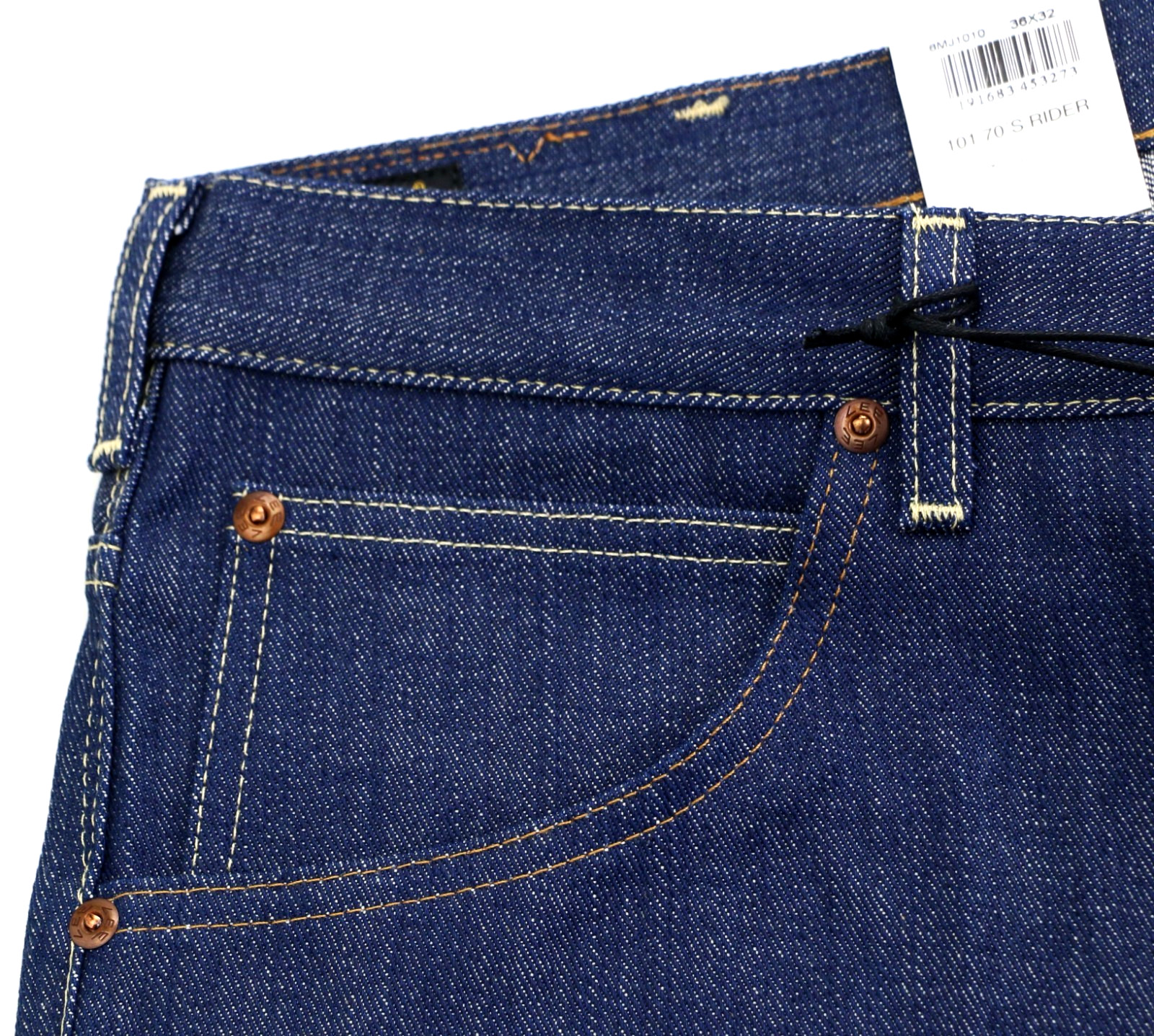 Lee 101 Riders 70s Selvedge Jeans W36 L32 Made in Italy 13oz. Japan Denim Indigo