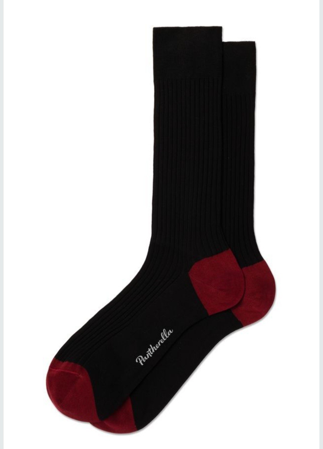 New Men’s PANTHERELLA Portobello Black/Claret Rib Crew Socks Size M(8.5-11)